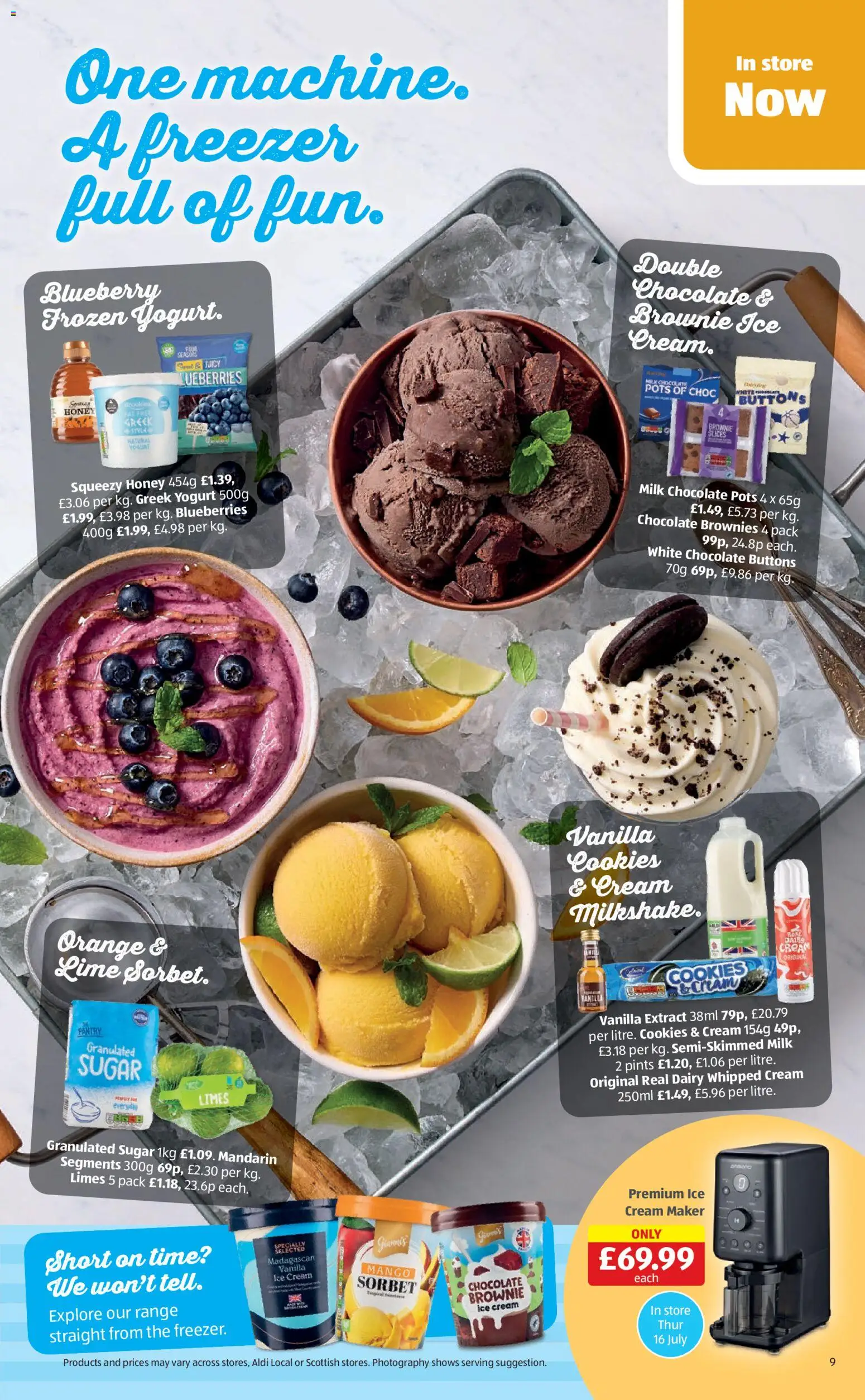 {H1} | Page: 9 | Products: Lime, Cookies, Granulated sugar, Greek yogurt