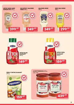 PerSu katalog Trajno niske cene - pregled PerSu kataloga - važi od 01.08.2026 | Strana: 11 | Proizvode: Majonez, Ajvar, Sos, Heinz
