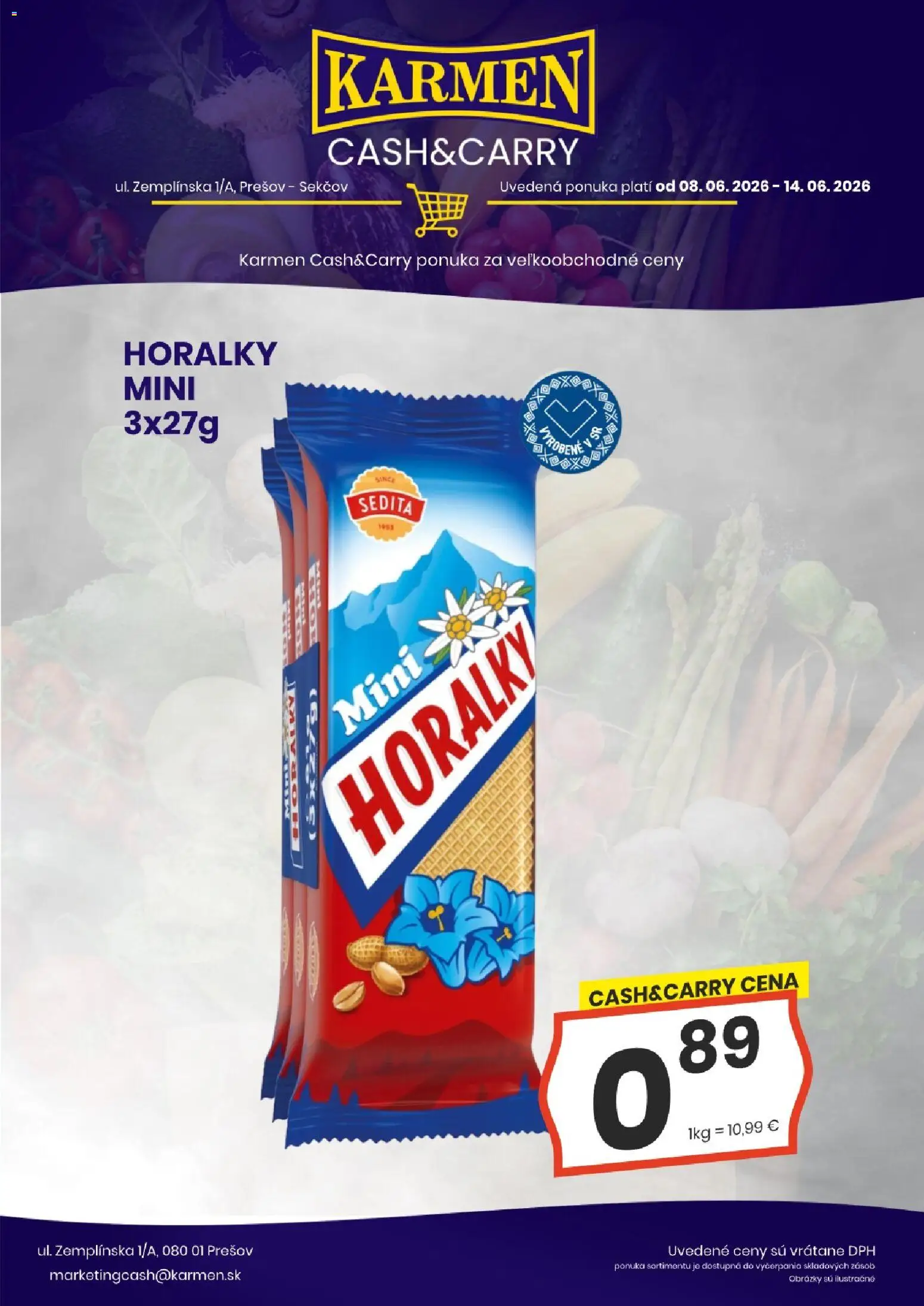 Nové KARMEN CBA akcie – leták je platný od 08.06.2026 | Strana: 8 | Produkty: Horálky
