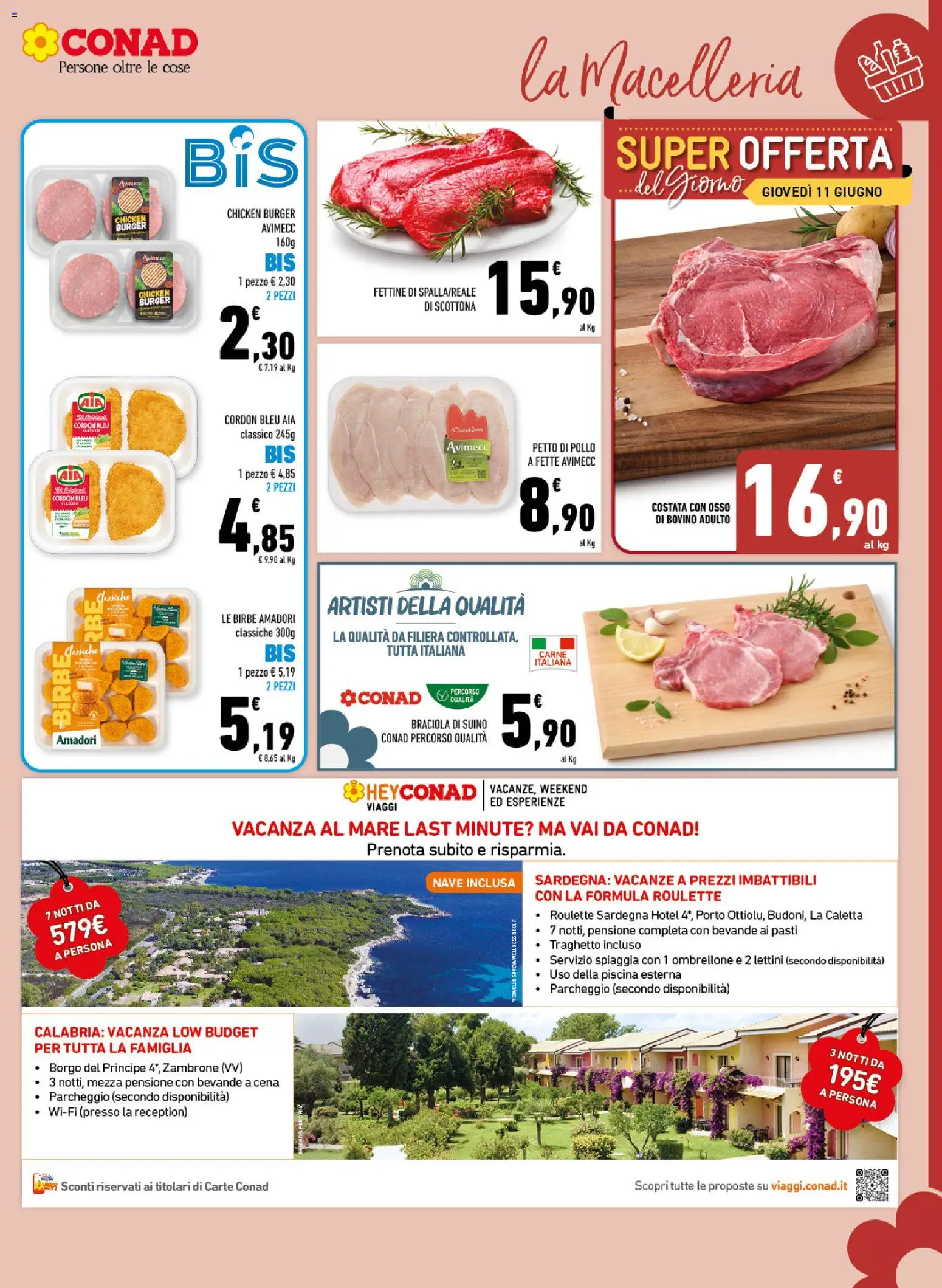 Volantino Conad del 03.06.2026 | Pagina: 5 | Prodotti: Petto di Pollo, Pollo, Ombrellone, Piscina