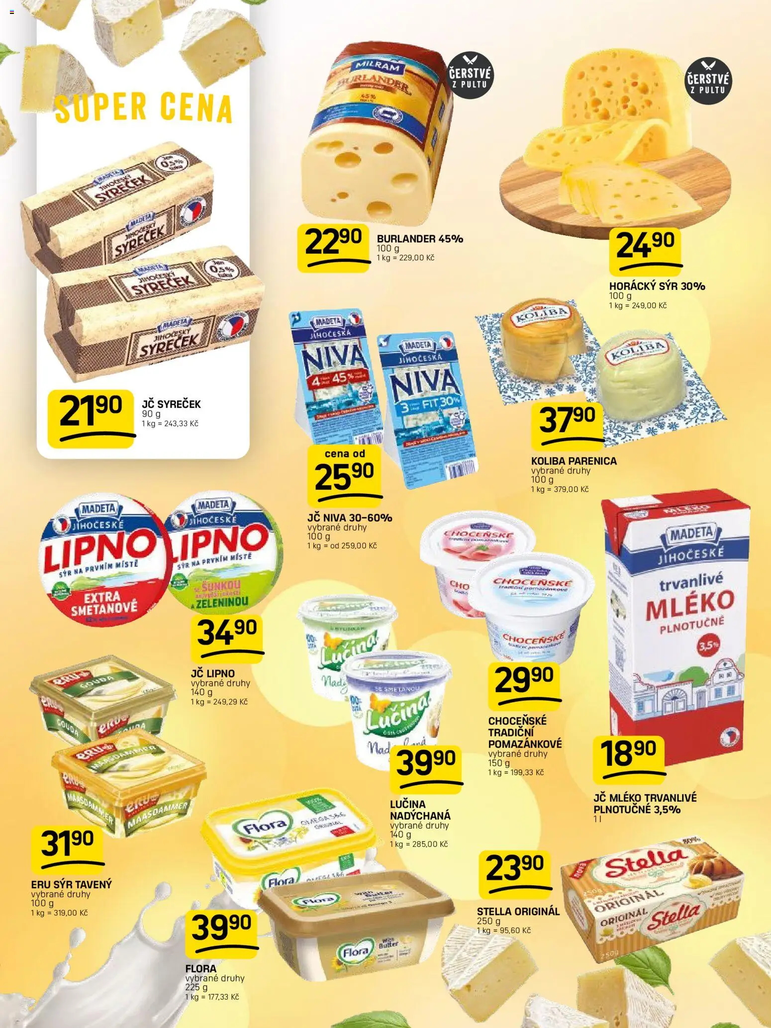 Flop leták od 08.07.2026 | Strana: 6 | Produkty: Mléko, Sýr, Lučina, Flora