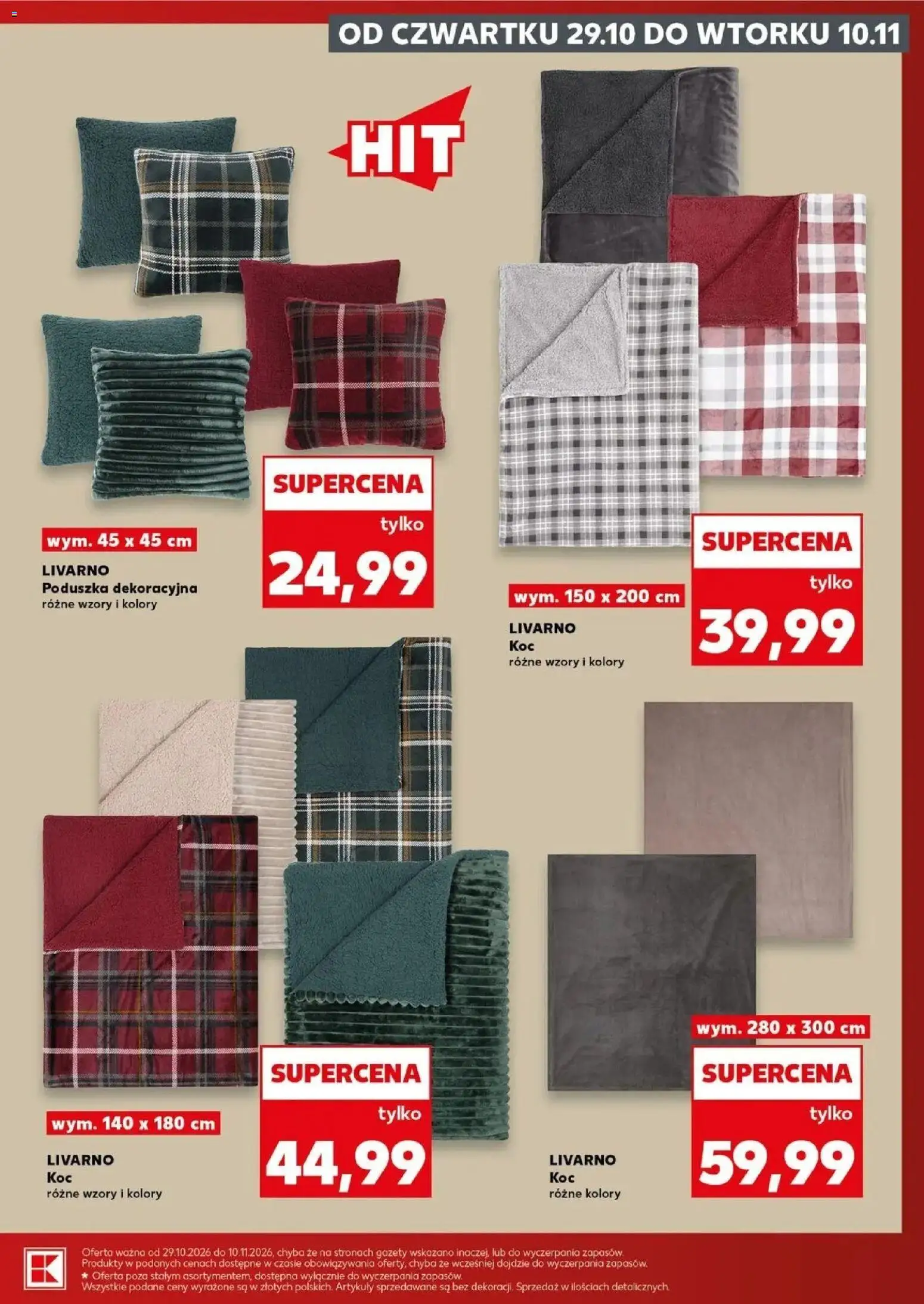 Kaufland gazetka - Złap Okazje od 29.10.2026 - od jutra PDF | Strona: 5 | Produkty: Gazety, Poduszka, Koc