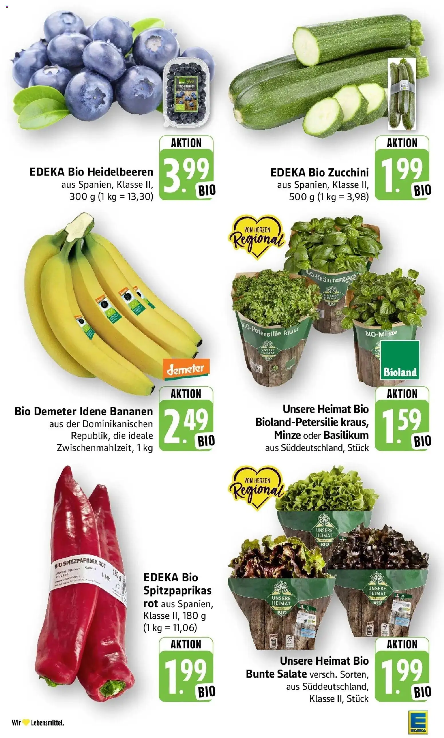E center Prospekt Laupheim – gültig ab 17.05.2026 | Seite: 15 | Produkte: Bananen, Heidelbeeren, Zucchini