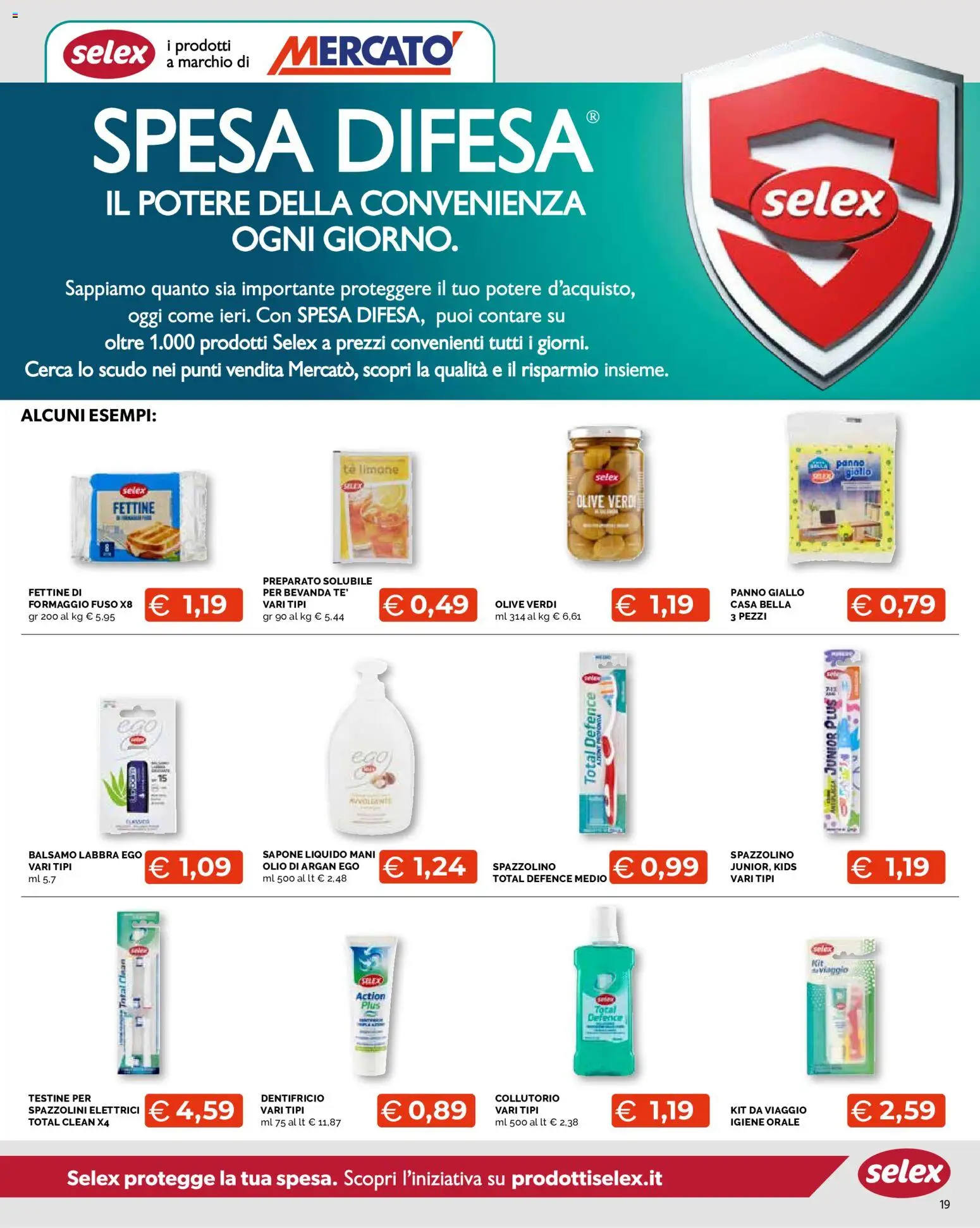 Volantino Mercatò del 09/07/2026 | Pagina: 19 | Prodotti: Spazzolino, Collutorio, Limone, Olive
