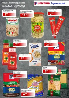 Ofertele Unicarm valabile de la 09.09.2026 | Pagină: 4 | Produse: Ciuperci, Ardei iute, Ouă, Ketchup