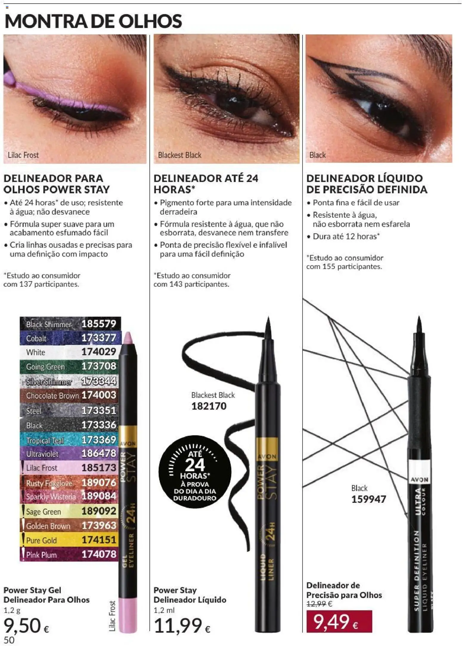Catálogo Avon Campanha 9 │ válido de 01/09/2026 | Página: 50 | Produtos: Delineador, Chocolate
