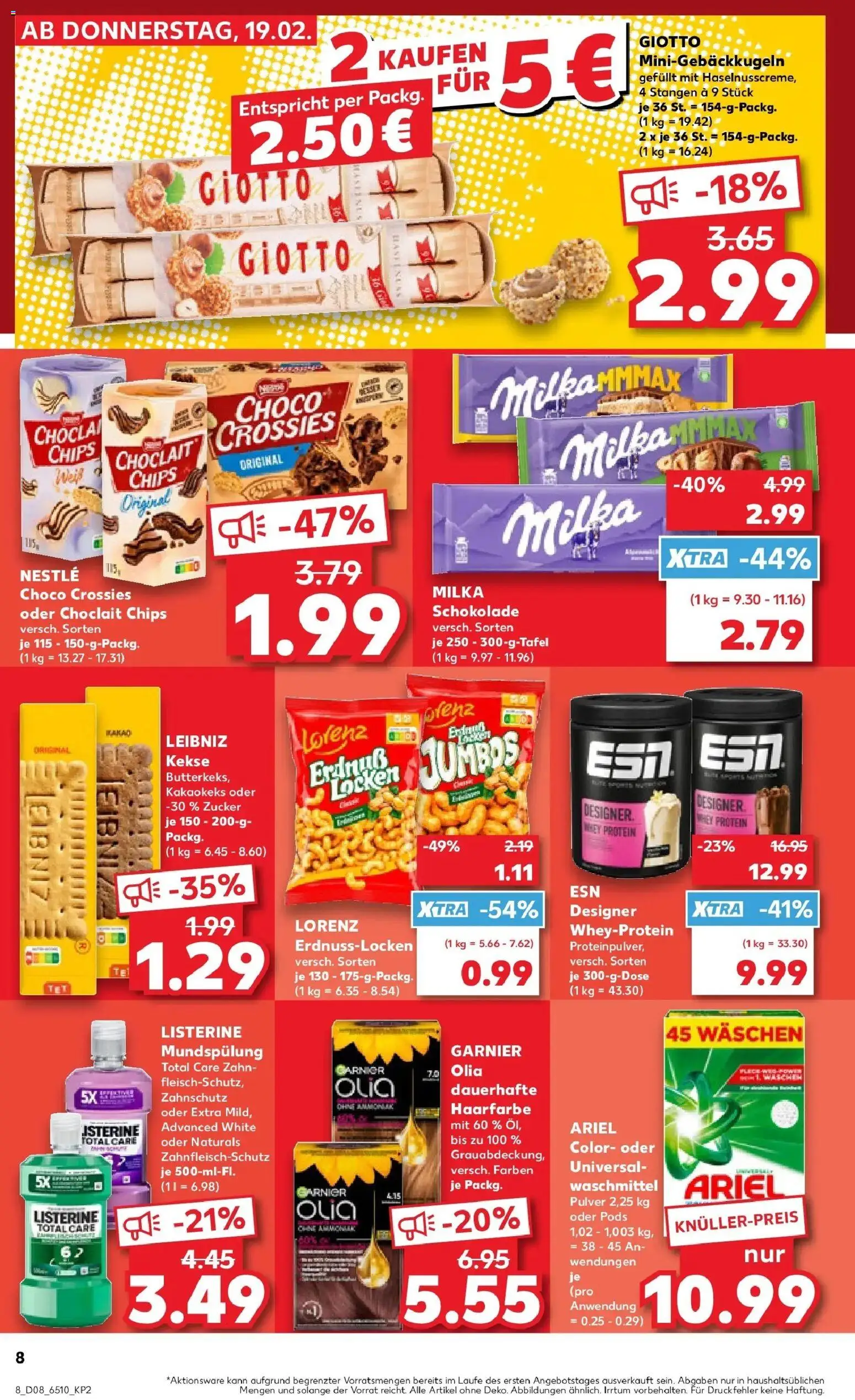 Kaufland prospekt Hermeskeil	 – gültig ab 19.02.2026 | Seite: 16 | Produkte: Schokolade, Haarfarbe, Kekse, Listerine
