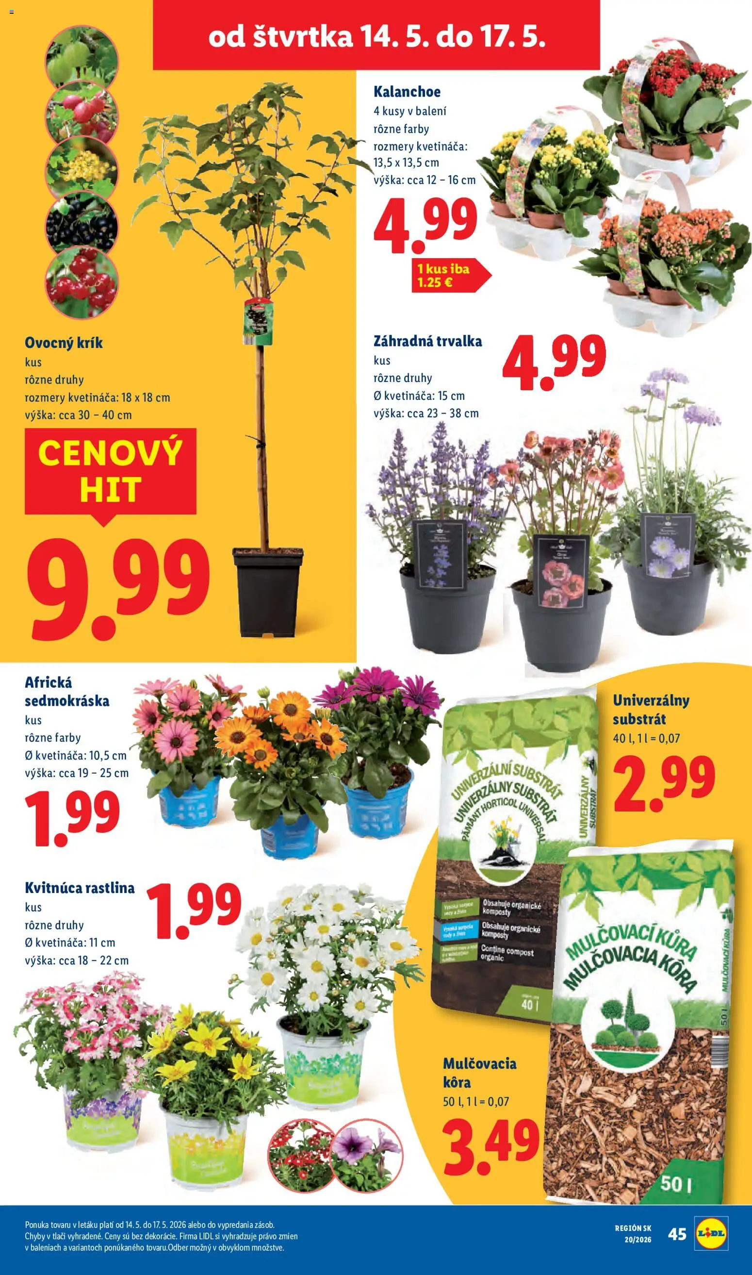 Nové Lidl akcie – leták je platný od 11.05.2026 | Strana: 78 | Produkty: Mulčovacia kôra, Substrát