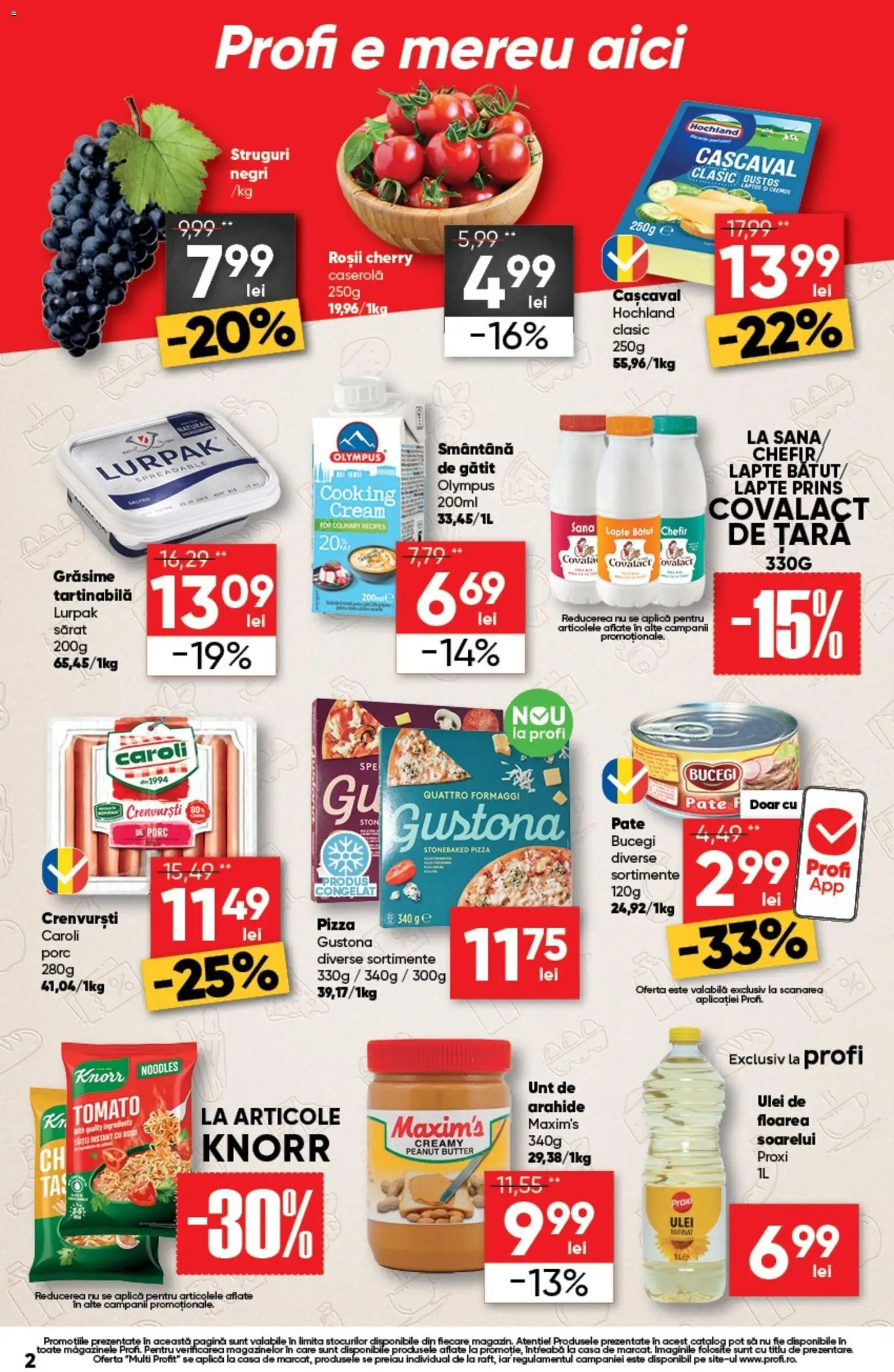Noul catalog Profi – valabil de la 10.09.2026 | Pagină: 2 | Produse: Caserola, Pate, Ulei, Unt de arahide