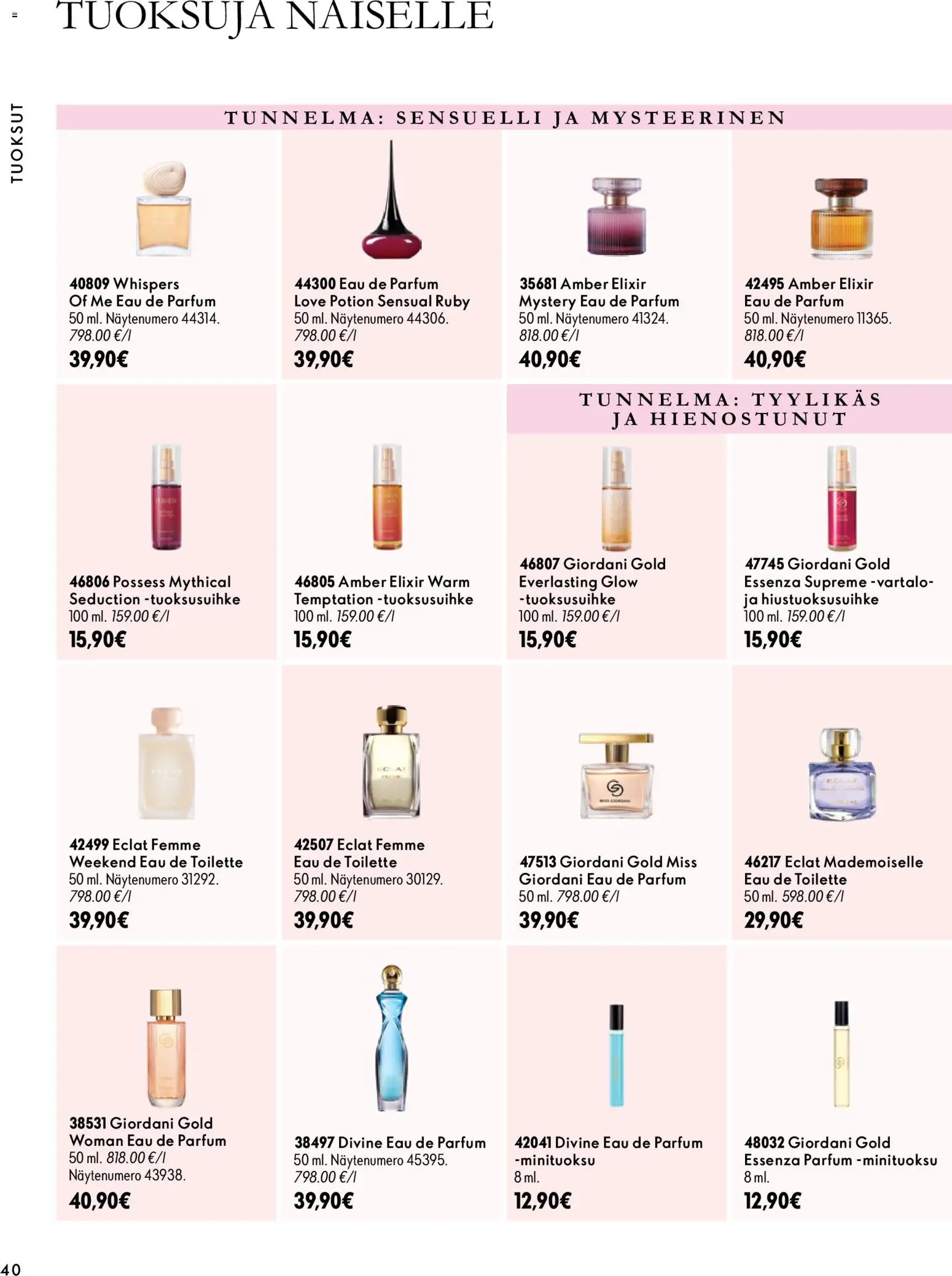 Oriflame tarjoukset – voimassa 18/11/2026 alkaen | Sivu: 40 | Tuotteet: Eau de toilette