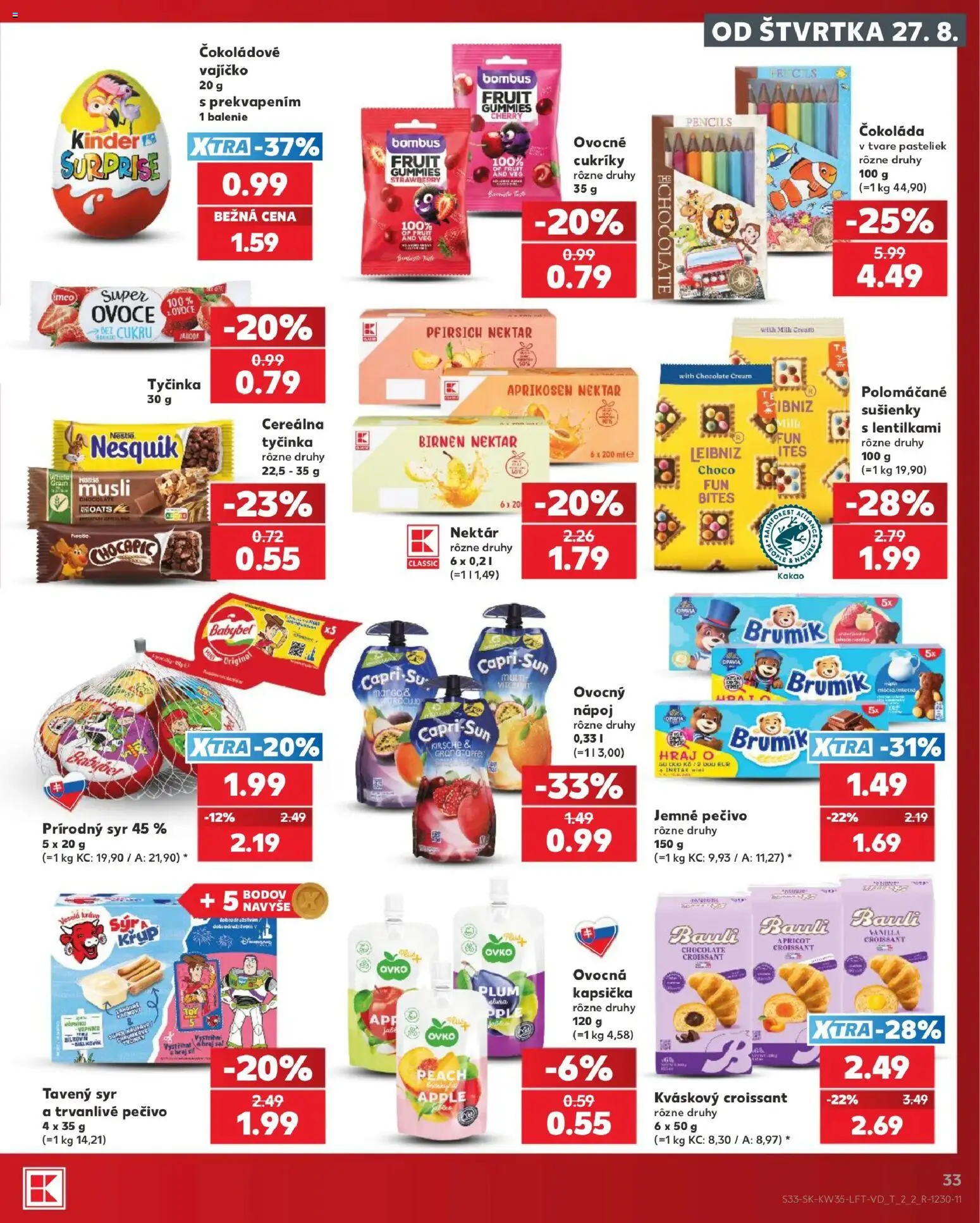 Nové Kaufland akcie – leták je platný od 27.08.2026 | Strana: 33