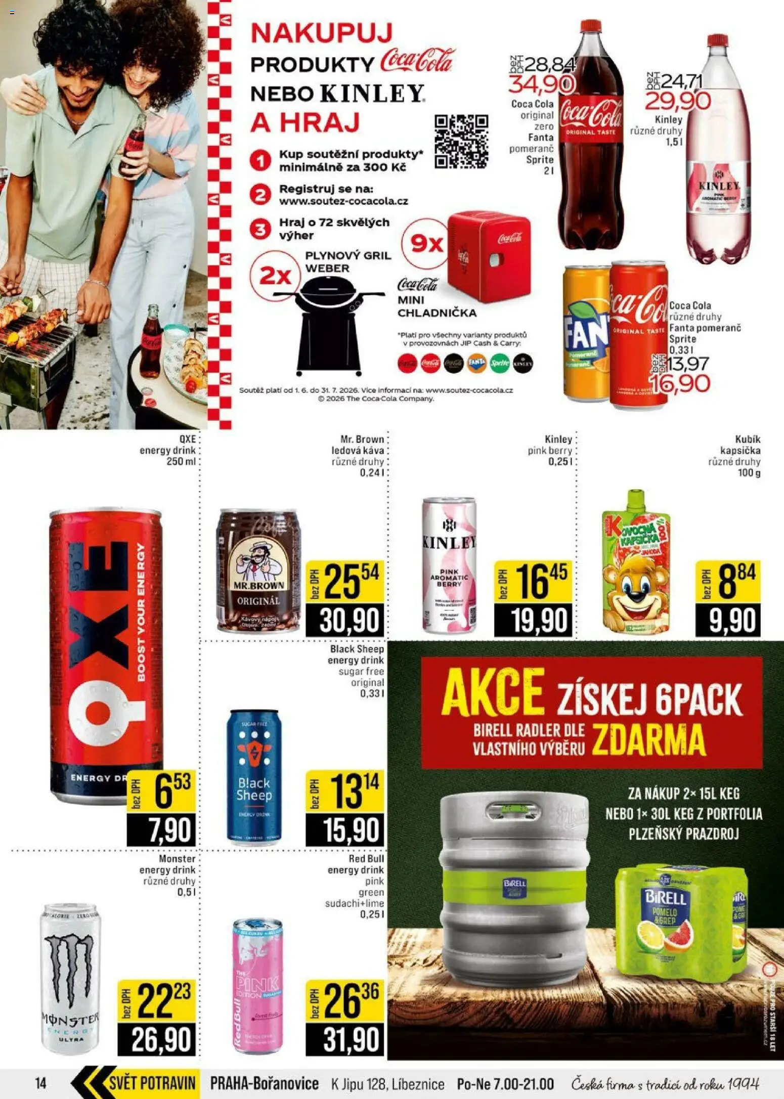 Jip leták - Cash & Carry od 17.06.2026 | Strana: 14 | Produkty: Coca cola, Radler, Chladnička, Red Bull