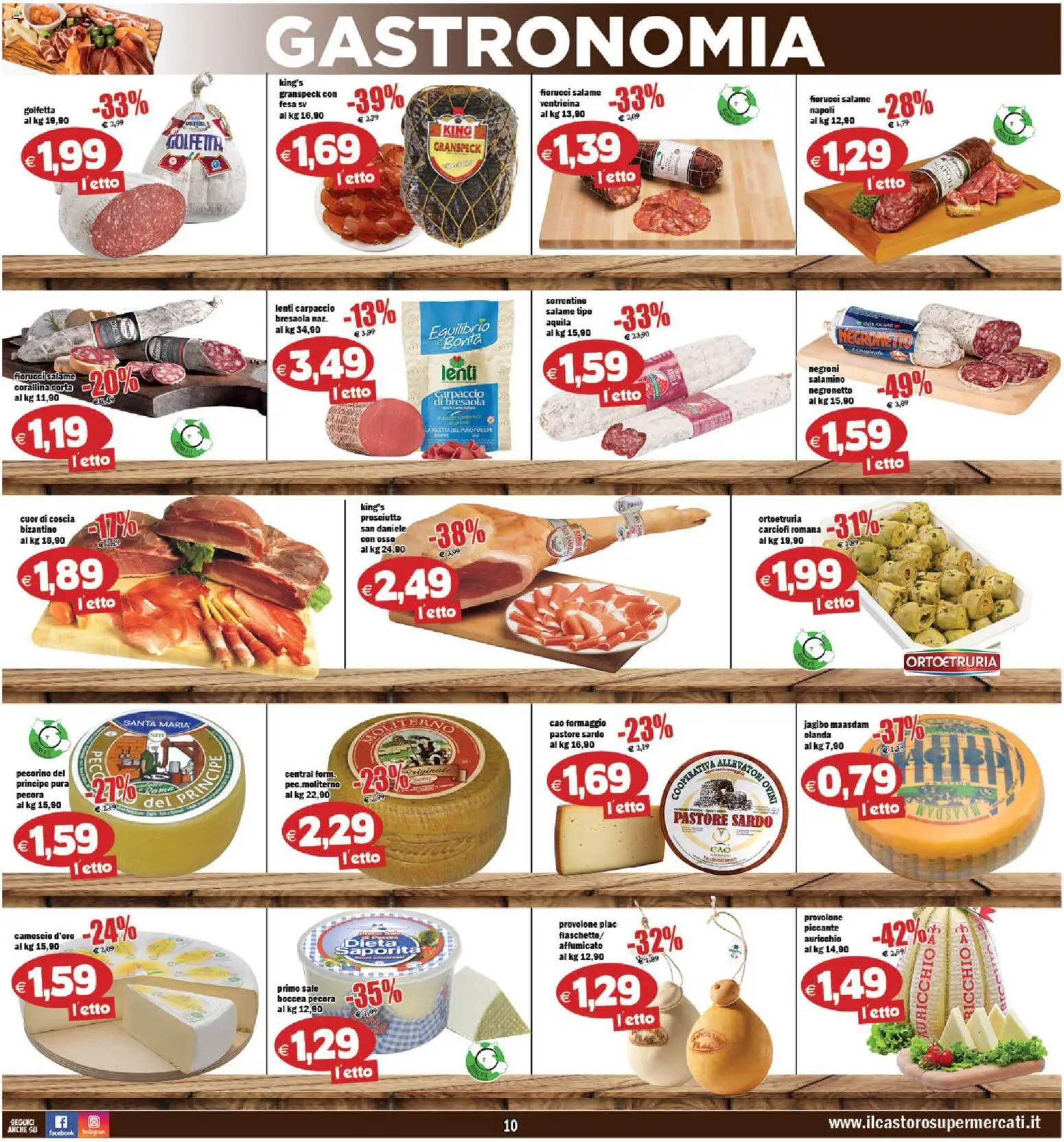 Volantino Il Castoro del 20.05.2026 | Pagina: 10 | Prodotti: Sale, Carciofi, Letto, Pecorino