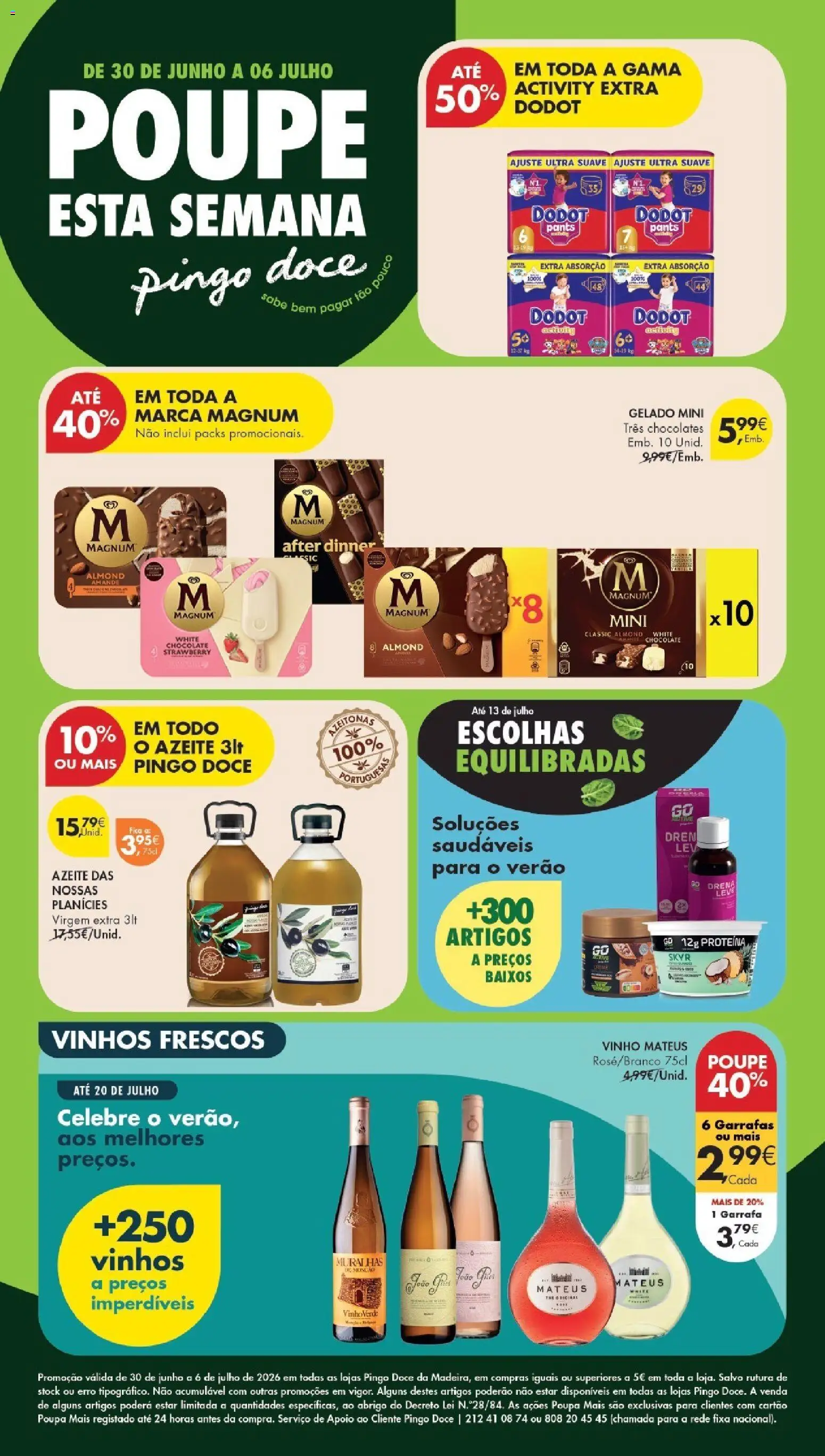 Pingo Doce Poupe Esta Semana Madeira │ válido de 30/06/2026 | Página: 40 | Produtos: Azeite, Azeitonas, Gelado, Chocolate