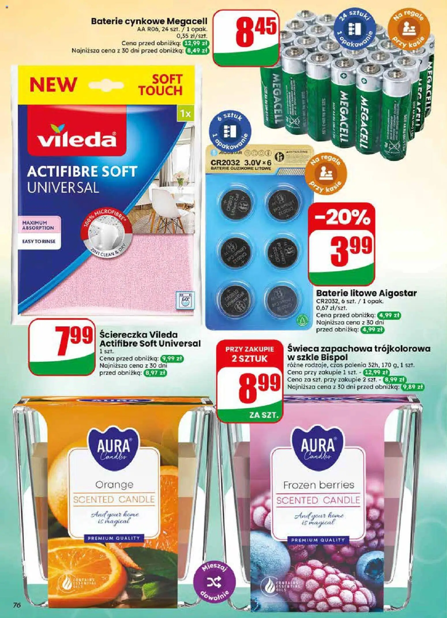 Dino gazetka od 17.06.2026 | Strona: 76 | Produkty: Baterie, Vileda