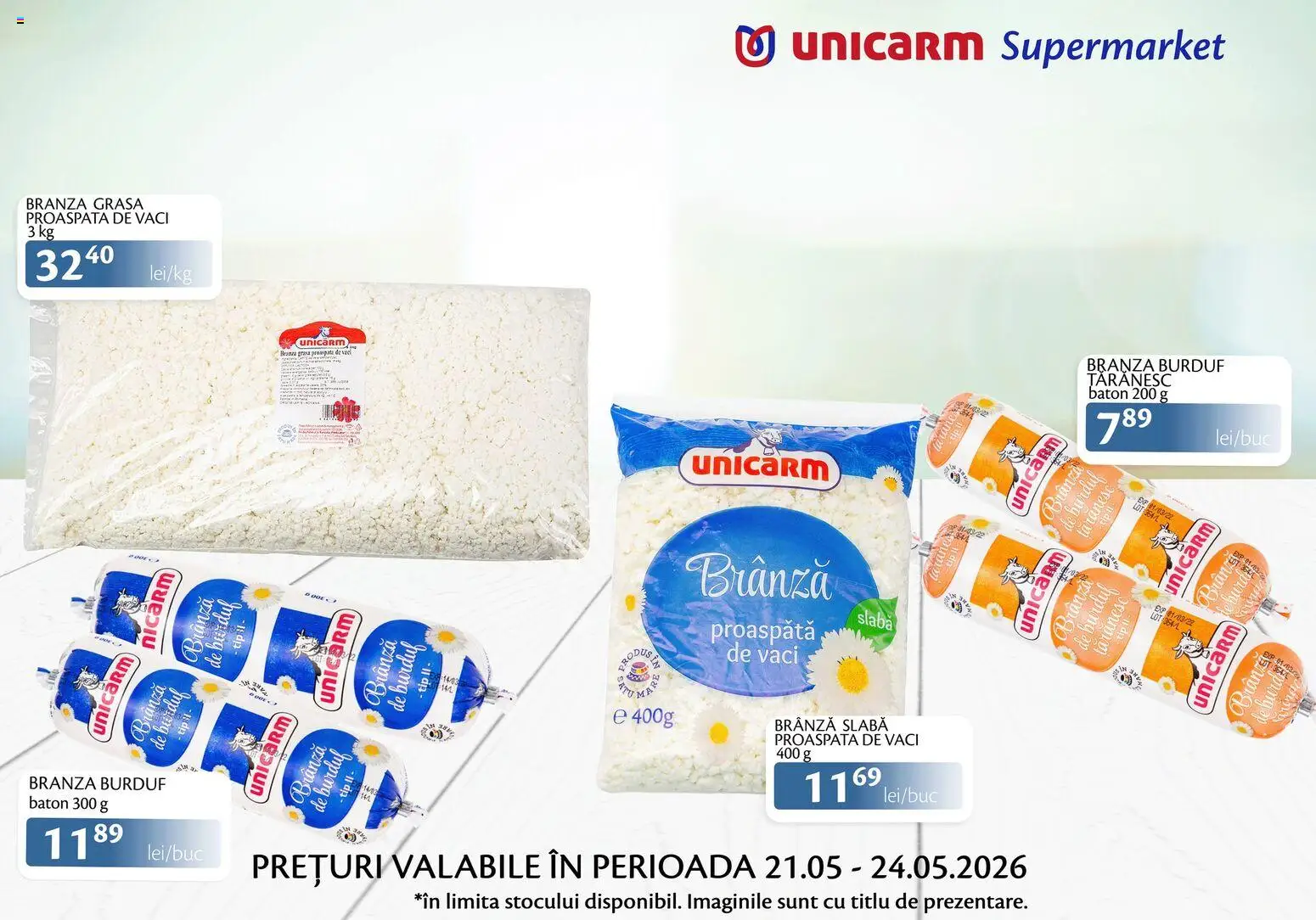 Noul catalog Unicarm – valabil de la 21.05.2026 | Pagină: 4 | Produse: Brânză