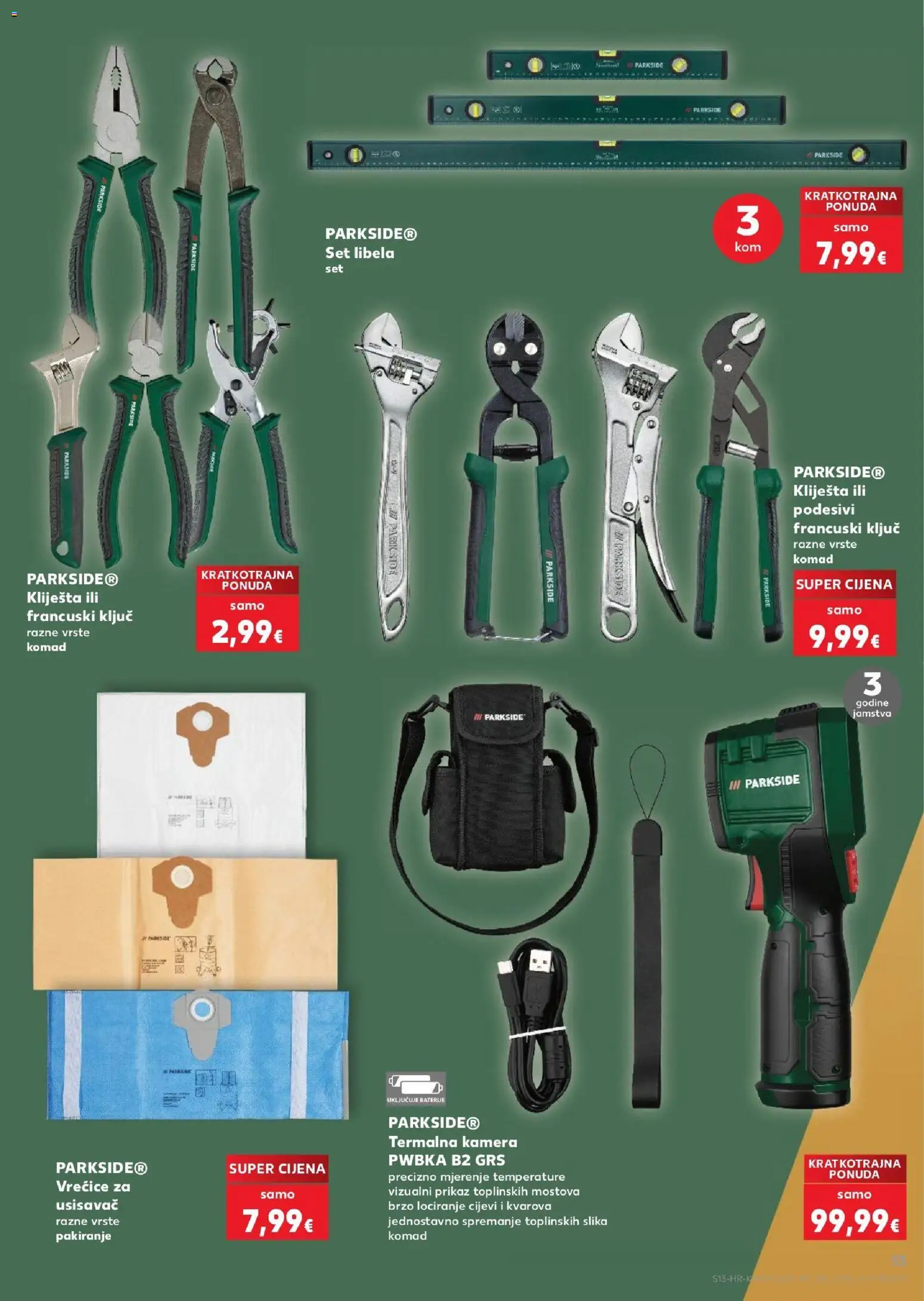 Kaufland katalog | vrijedi od 19.08.2026 | Stranica: 13 | Proizvodi: Baterije, Cijevi, Kliješta, Parkside