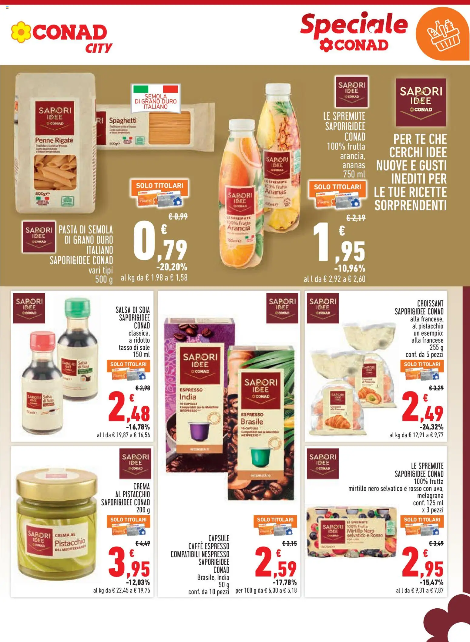 Volantino Conad del 18.06.2026 | Pagina: 11 | Prodotti: Caffè, Tè, Frutta, Pasta