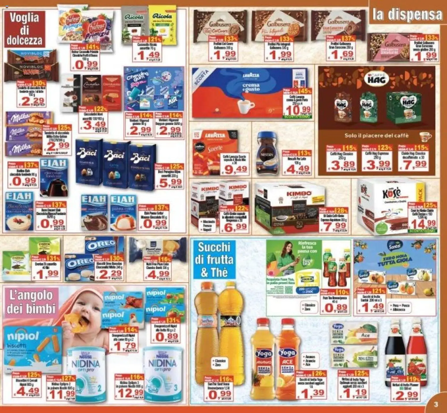Volantino CTS del 23/09/2026 | Pagina: 3 | Prodotti: Frutta, Dolcezza, Lavazza, Kimbo