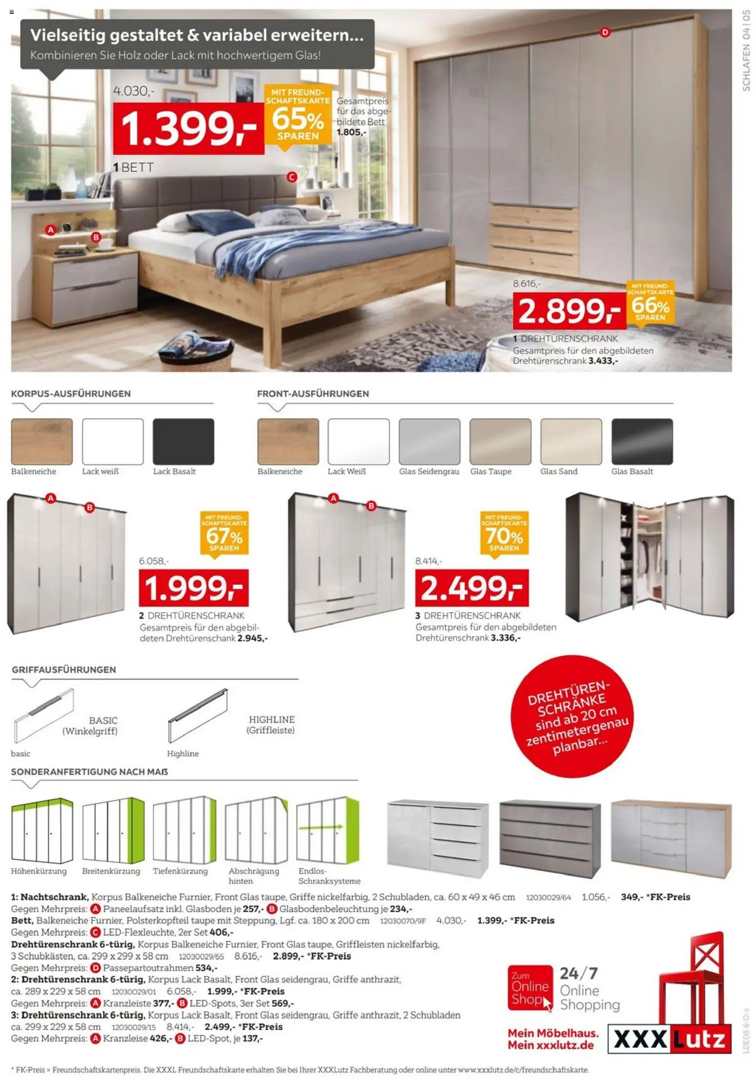 XXXLutz Schlafen Spezial – gültig ab 25.07.2026 | Seite: 5 | Produkte: Bett, Drehtürenschrank