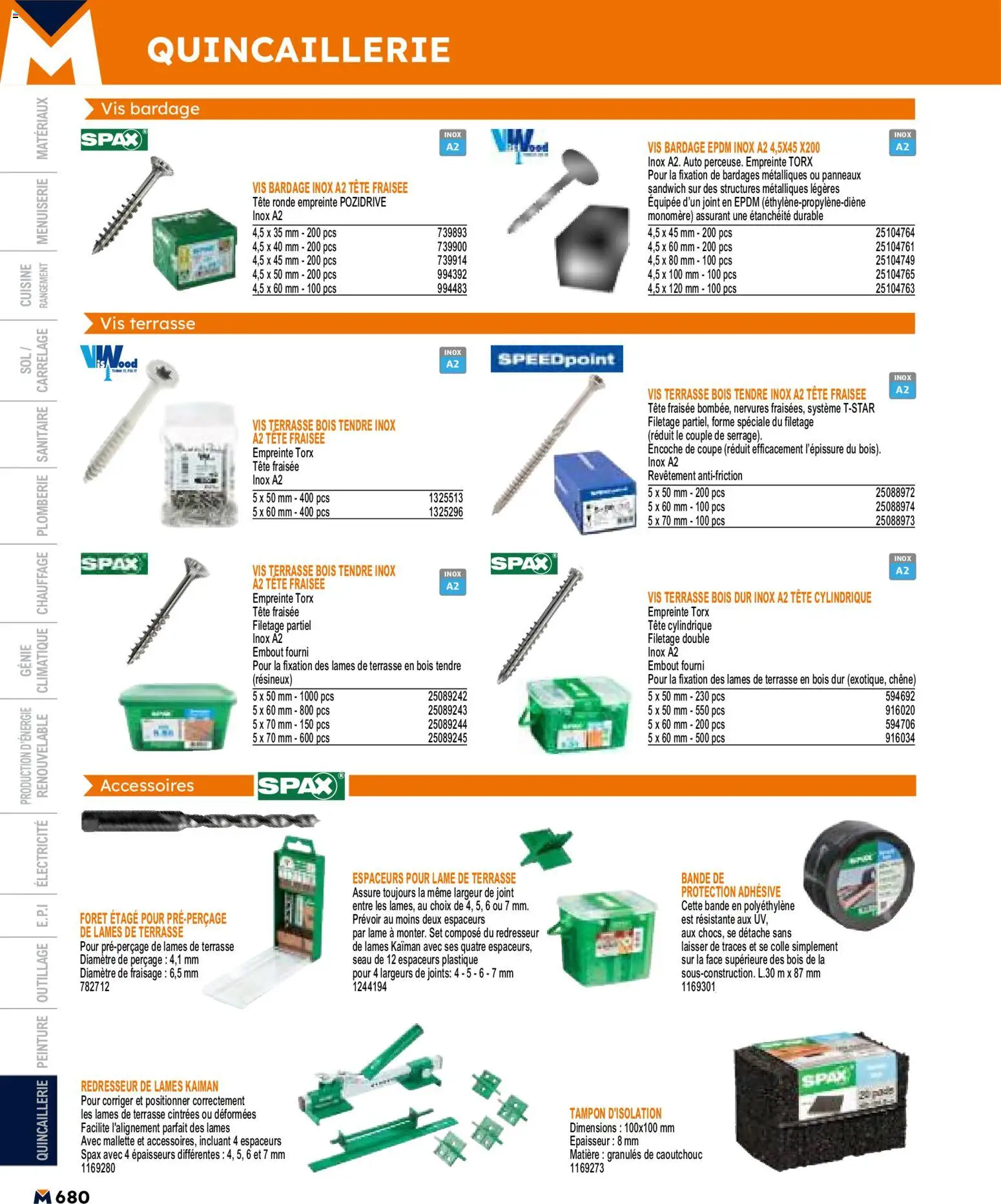 {H1} | Page: 680 | Produits: Sandwich, Tampon, Colle