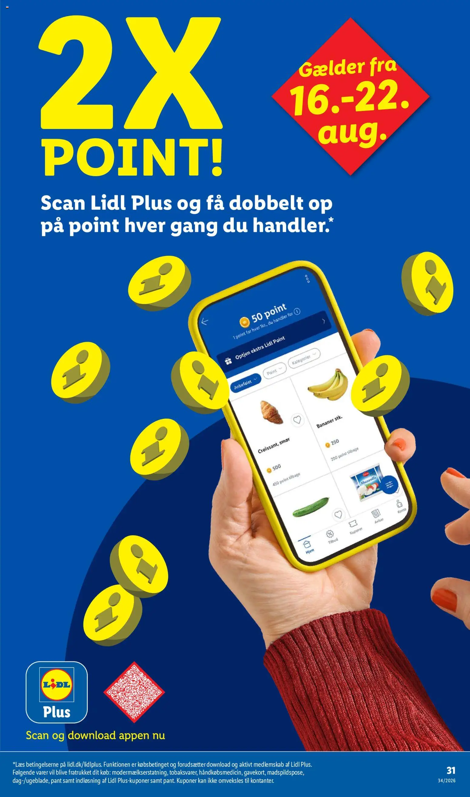 Lidl tilbudsavis – gyldig fra 16/08/2026 | Side: 15 | Produkter: Smør, Bananer, Mozzarella