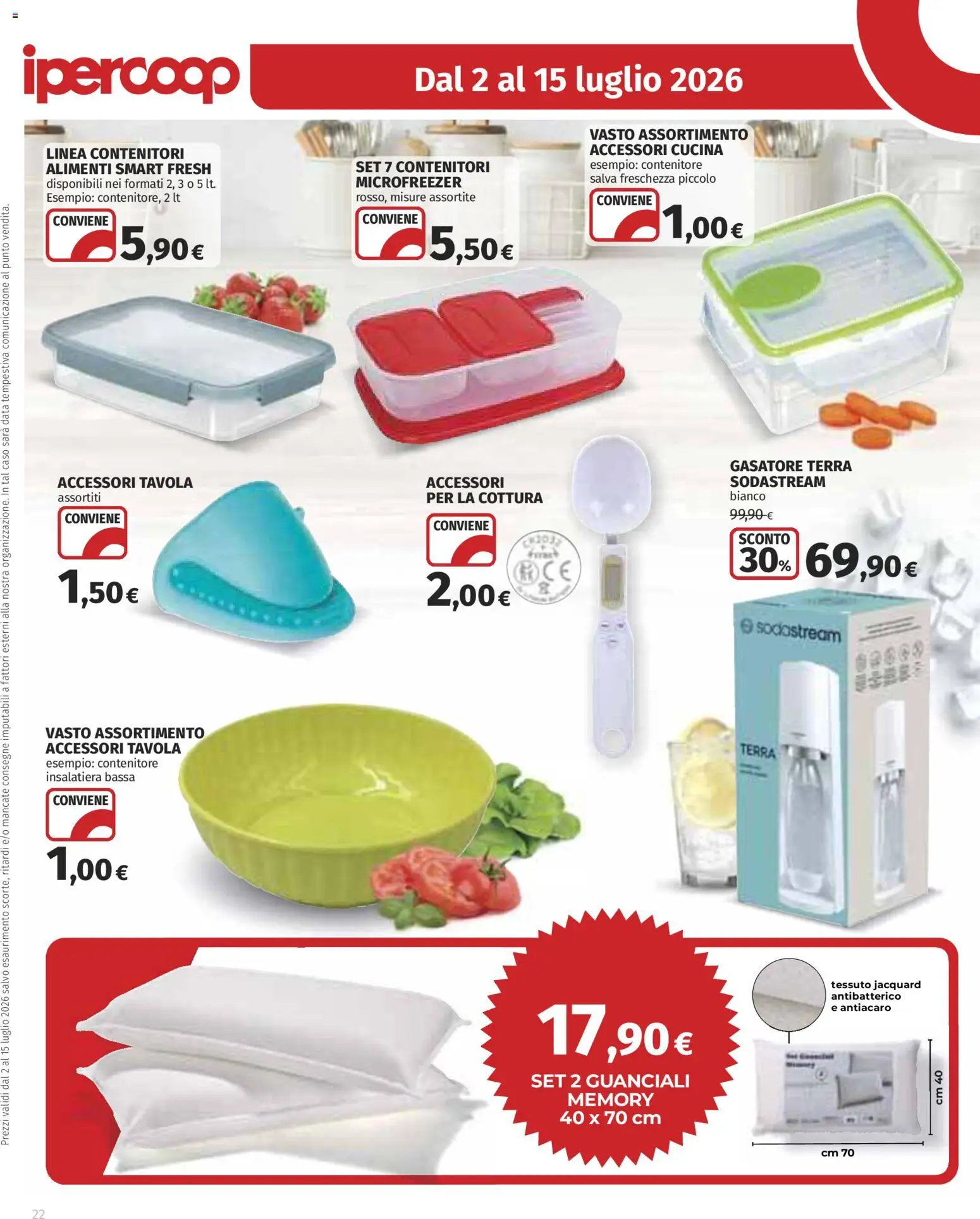 Volantino Ipercoop del 02/07/2026 | Pagina: 22 | Prodotti: Gasatore, Data, Contenitore, Terra