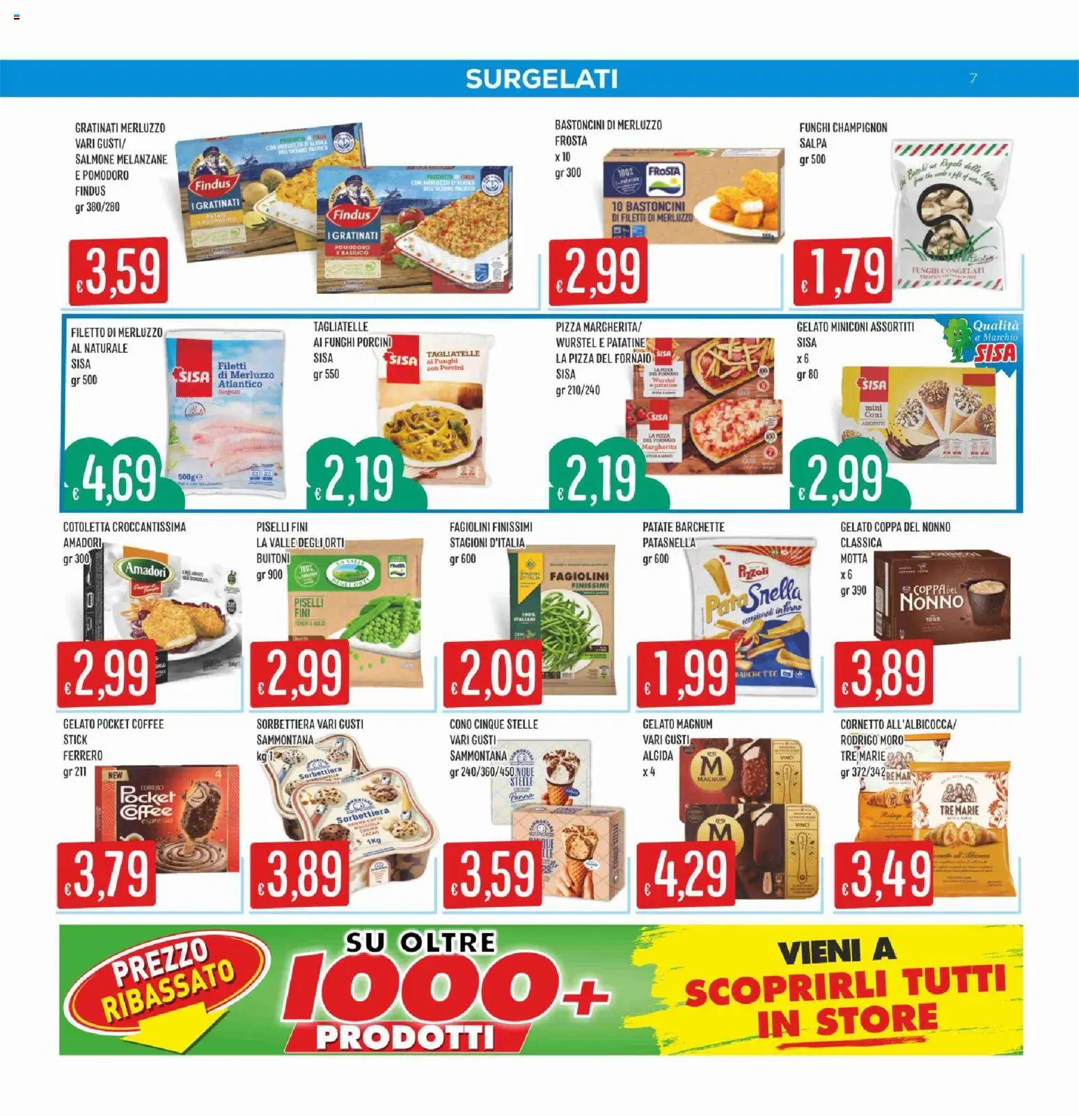 Volantino SISA del 17/09/2026 | Pagina: 7 | Prodotti: Salmone, Magnum, Patate, Wurstel