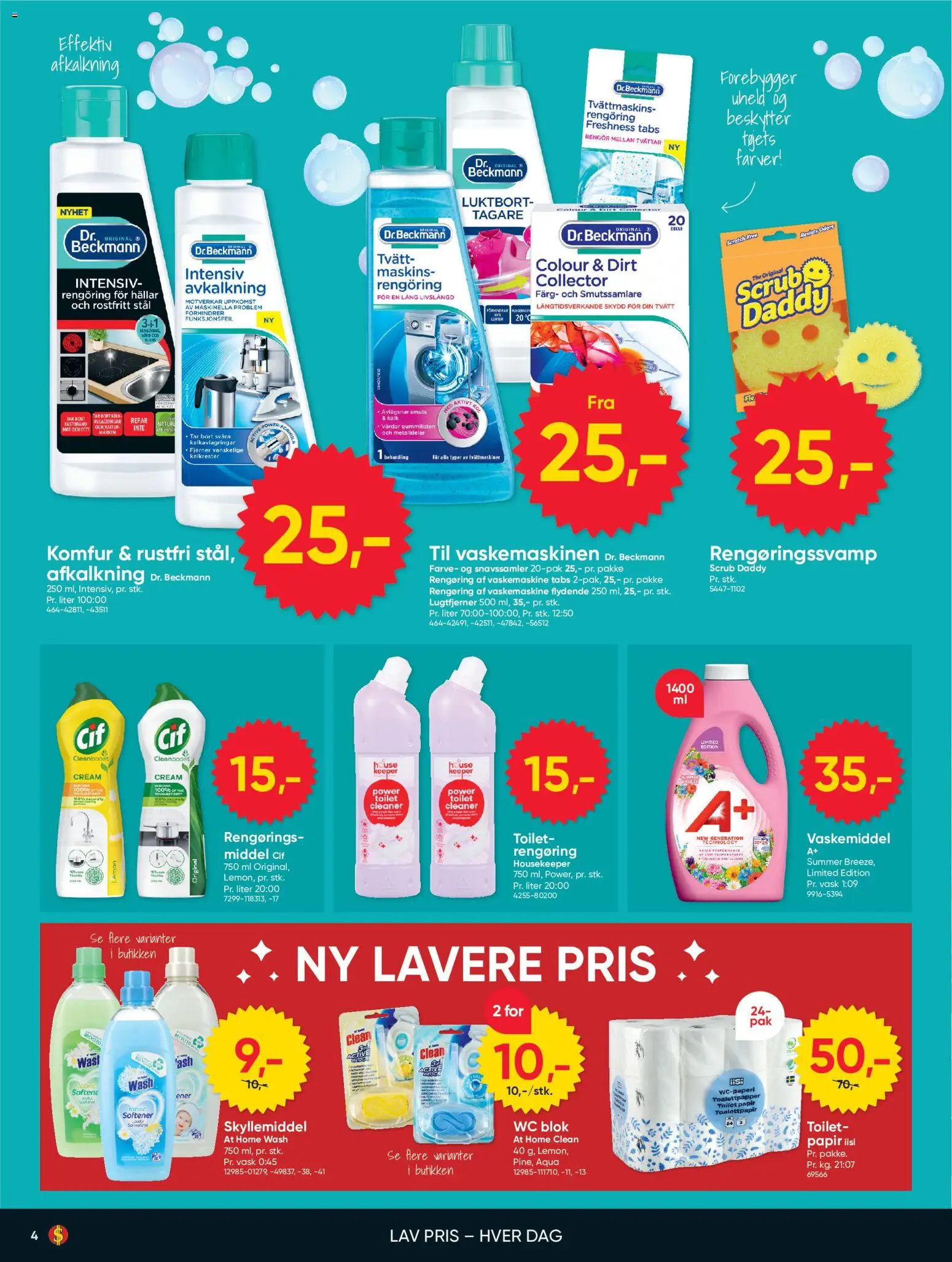 Bigdollar tilbudsavis – gyldig fra 28/08/2026 | Side: 4 | Produkter: Skyllemiddel, WC blok, Toilet, Vaskemaskine