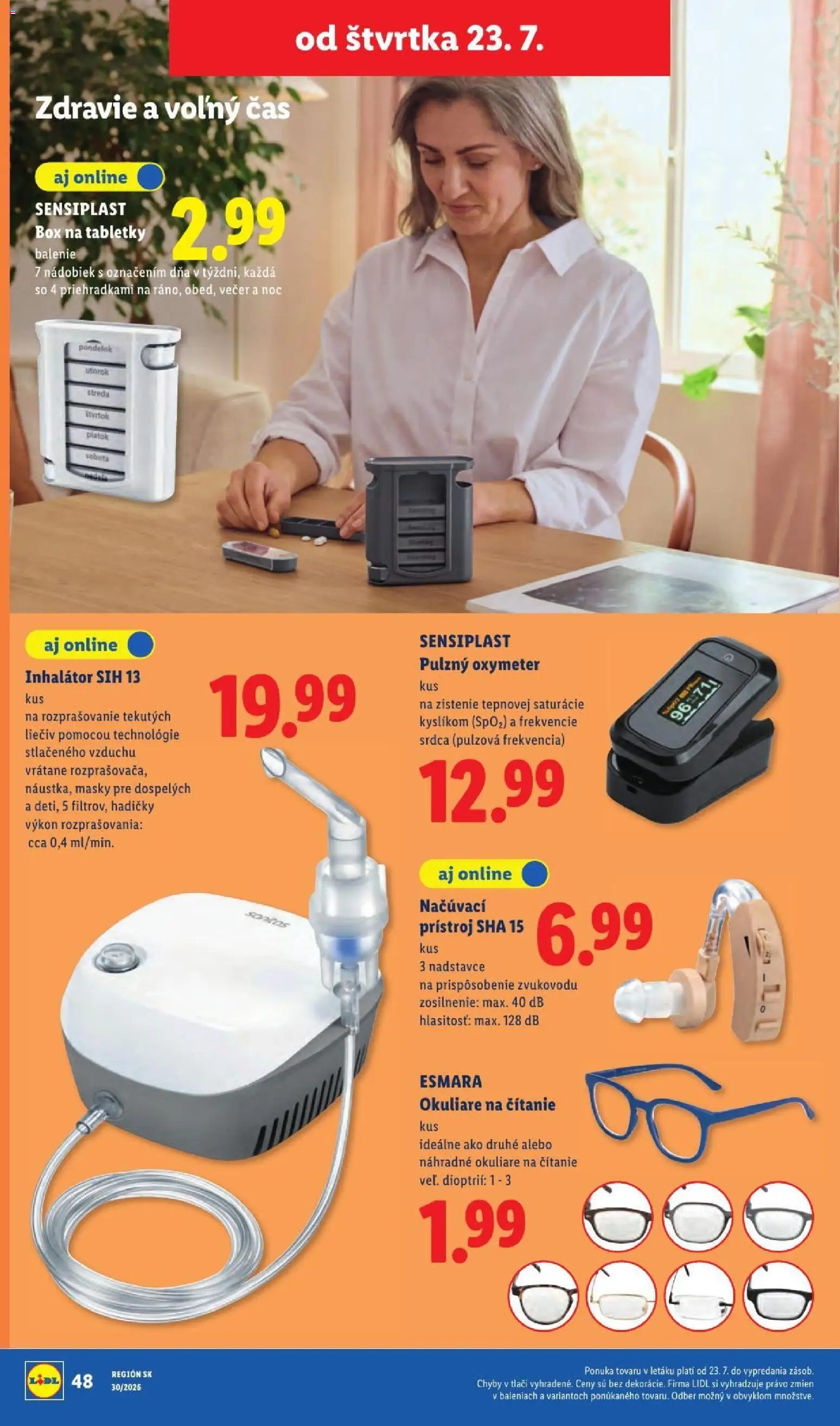 Nové Lidl akcie – leták je platný od 20.07.2026 | Strana: 96 | Produkty: Organizér, Inhalátor, Masky