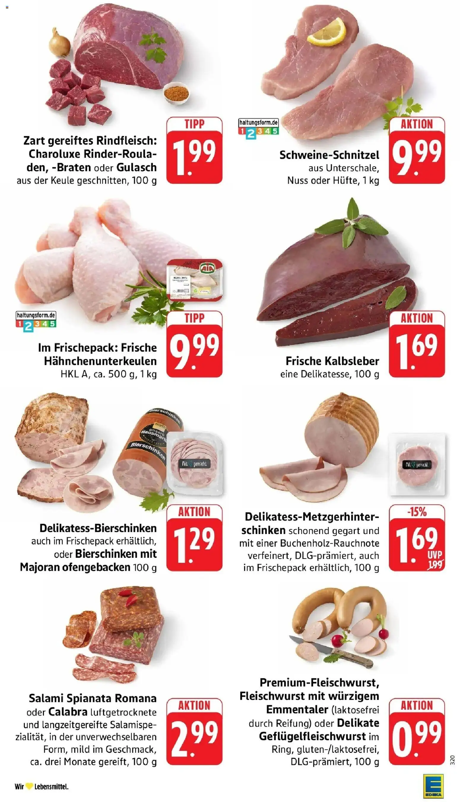 Edeka prospekt Heppenheim – gültig ab 13.07.2026 | Seite: 4 | Produkte: Hahnchen, Kalbsleber, Salami, Schinken