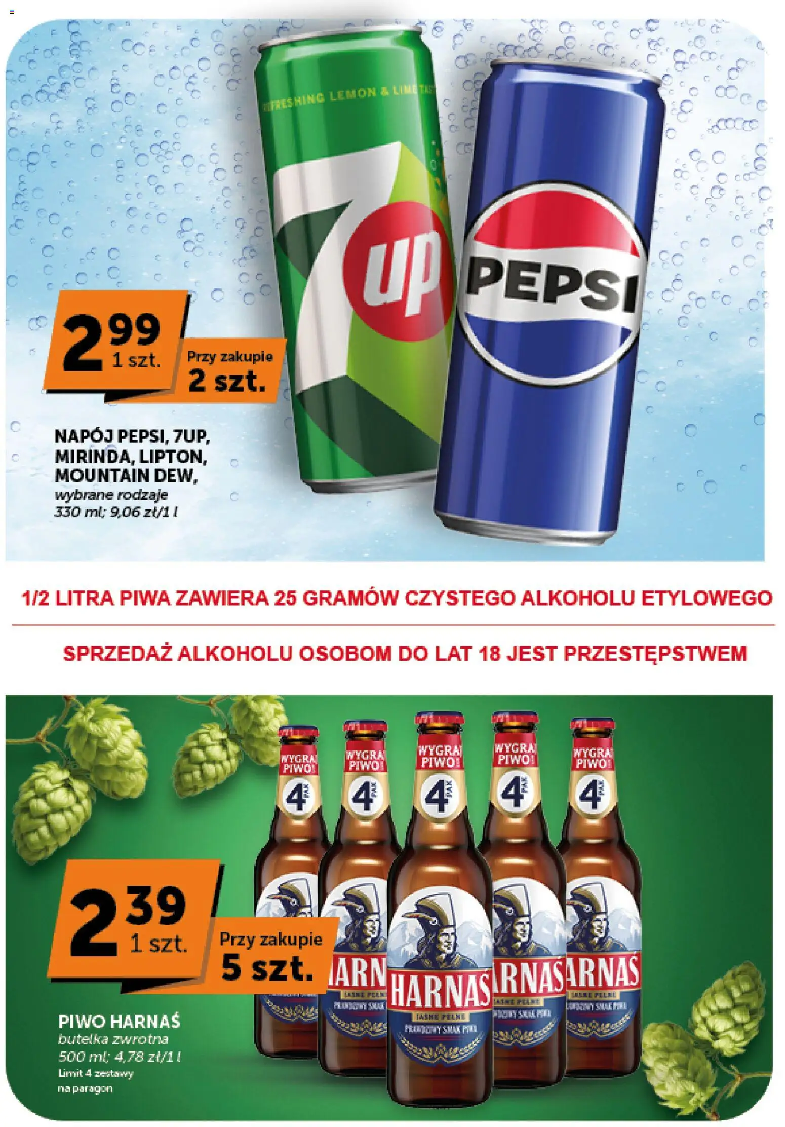 ABC gazetka - Minimarket od 20.08.2026 | Strona: 2 | Produkty: Pepsi, Piwo Harnaś, Harnaś, Piwo