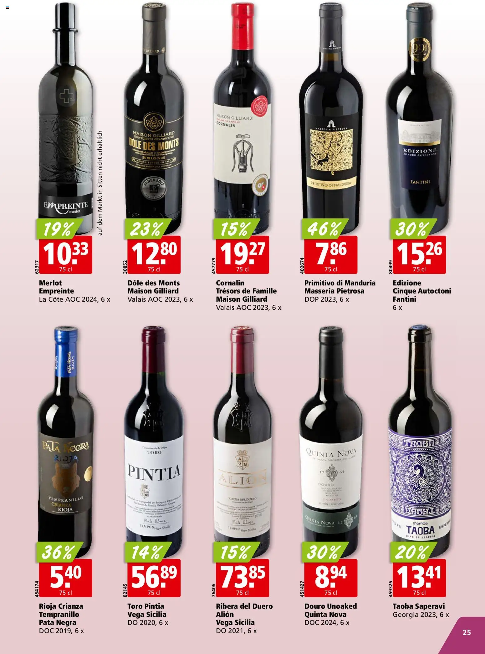 Aligro aktionen Chavannes, Matran, Genf, Sitten – gültig ab 27.07.2026 | Seite: 25 | Produkte: Merlot