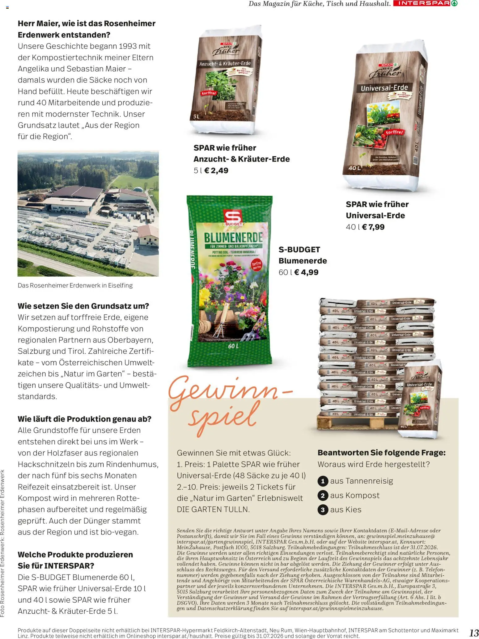Interspar Mein Zuhause Magazin  gültig ab 07.04.2026 | Seite: 13 | Produkte: Telefon, Spiel, Tisch