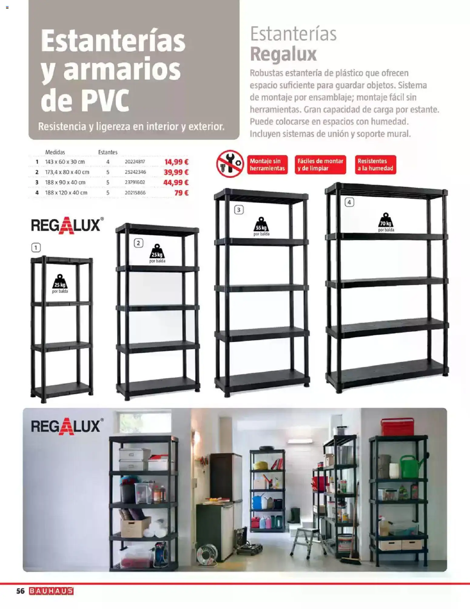 Bauhaus Ordenación │ válido desde el 18/08/2026 | Página: 56 | Productos: Estantería, Herramientas