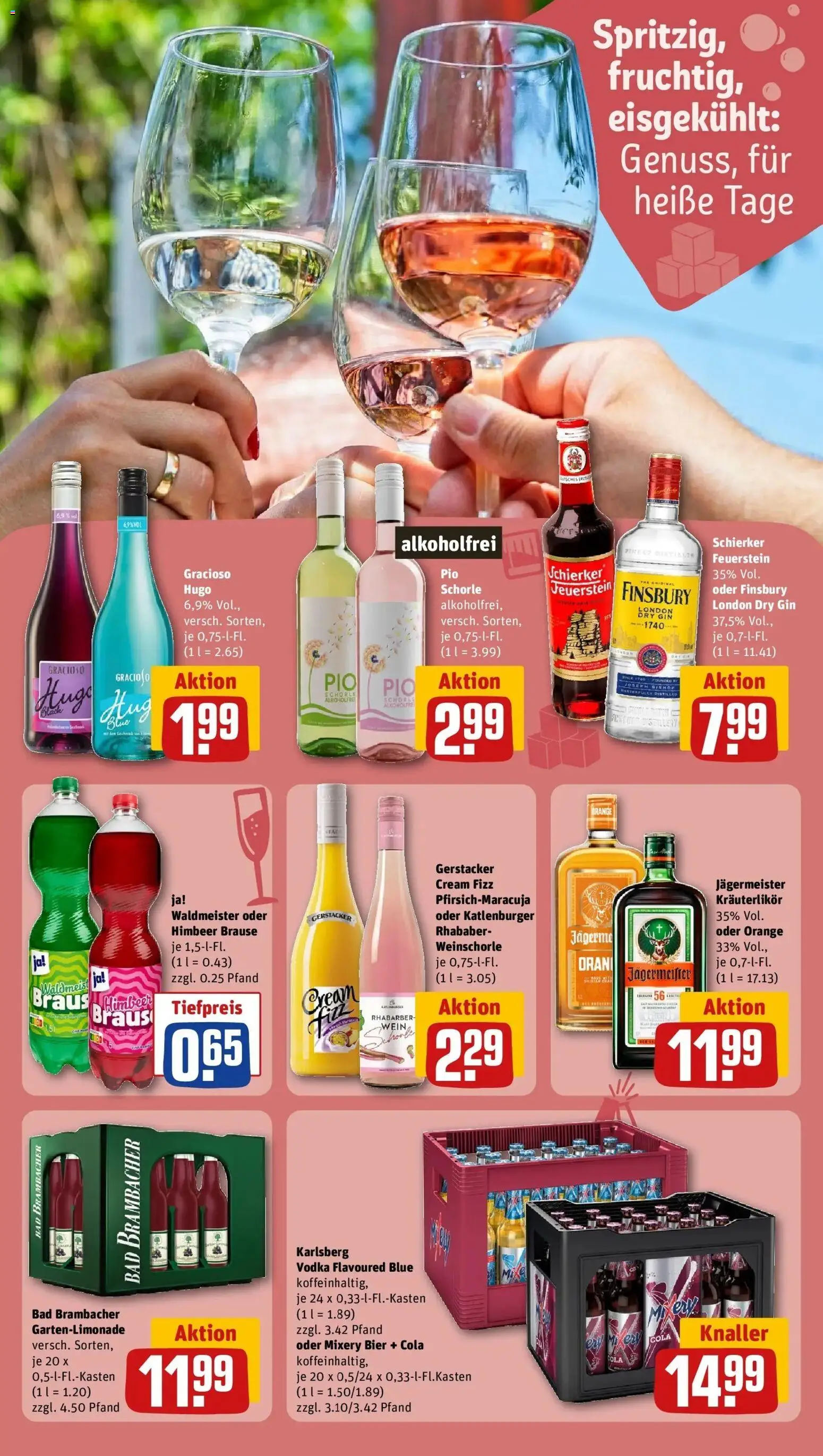 Rewe Prospekt Berlin / Friedrichshain – gültig ab 05.07.2026 | Seite: 16 | Produkte: Bad, Jägermeister, Rhabarber, Vodka