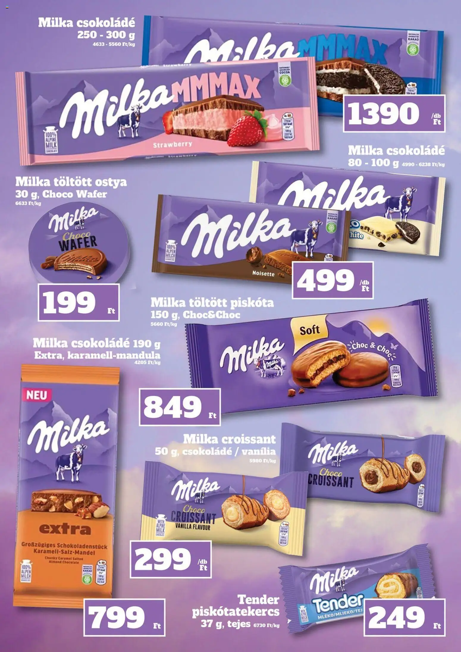 Family Diszkont akciós ujság - amely érvényes a következő dátumtól: 2026.10.08. | Oldal: 15 | Termékek: Piskóta, Croissant, Milka, Töltött ostya