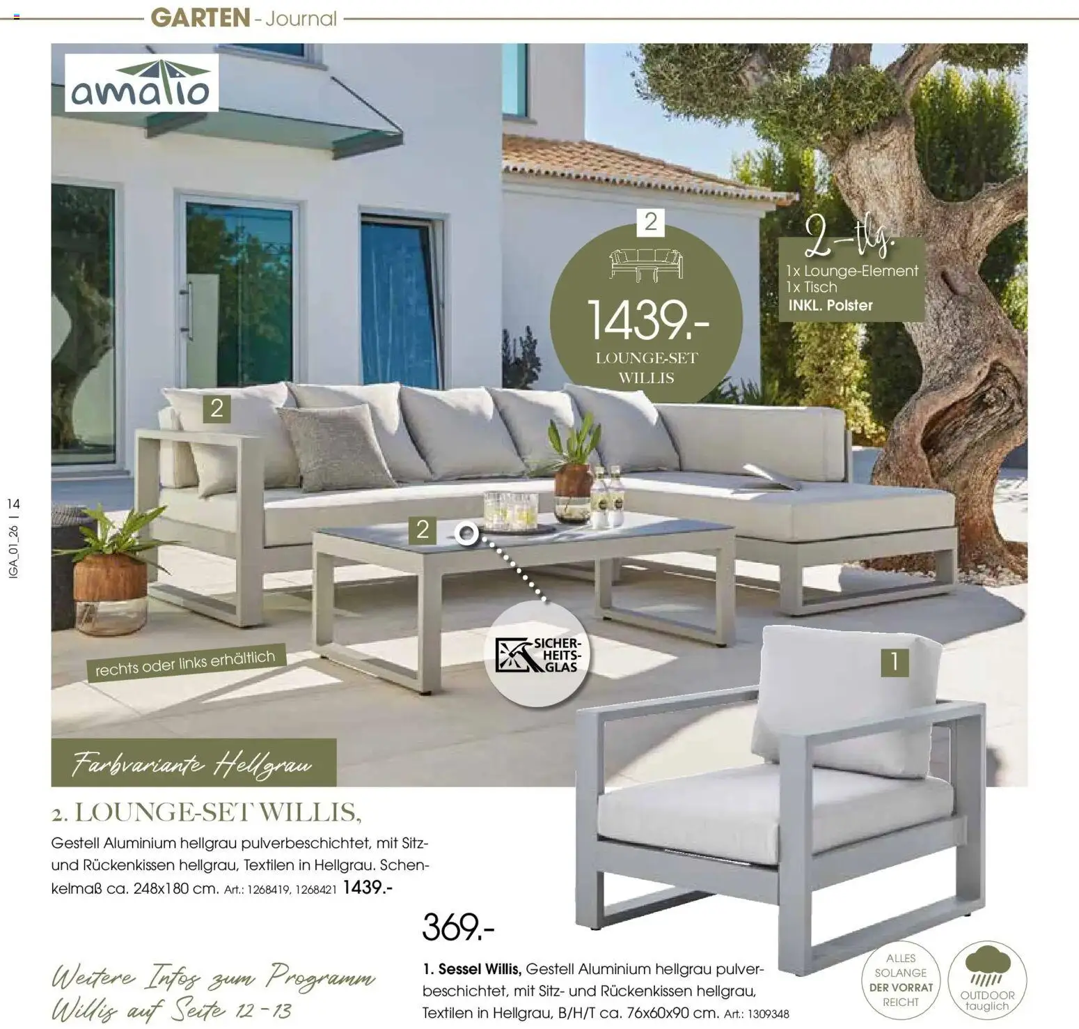 Zurbrüggen Garten Unna – gültig ab 19.03.2025 | Seite: 14 | Produkte: Sessel, Tisch