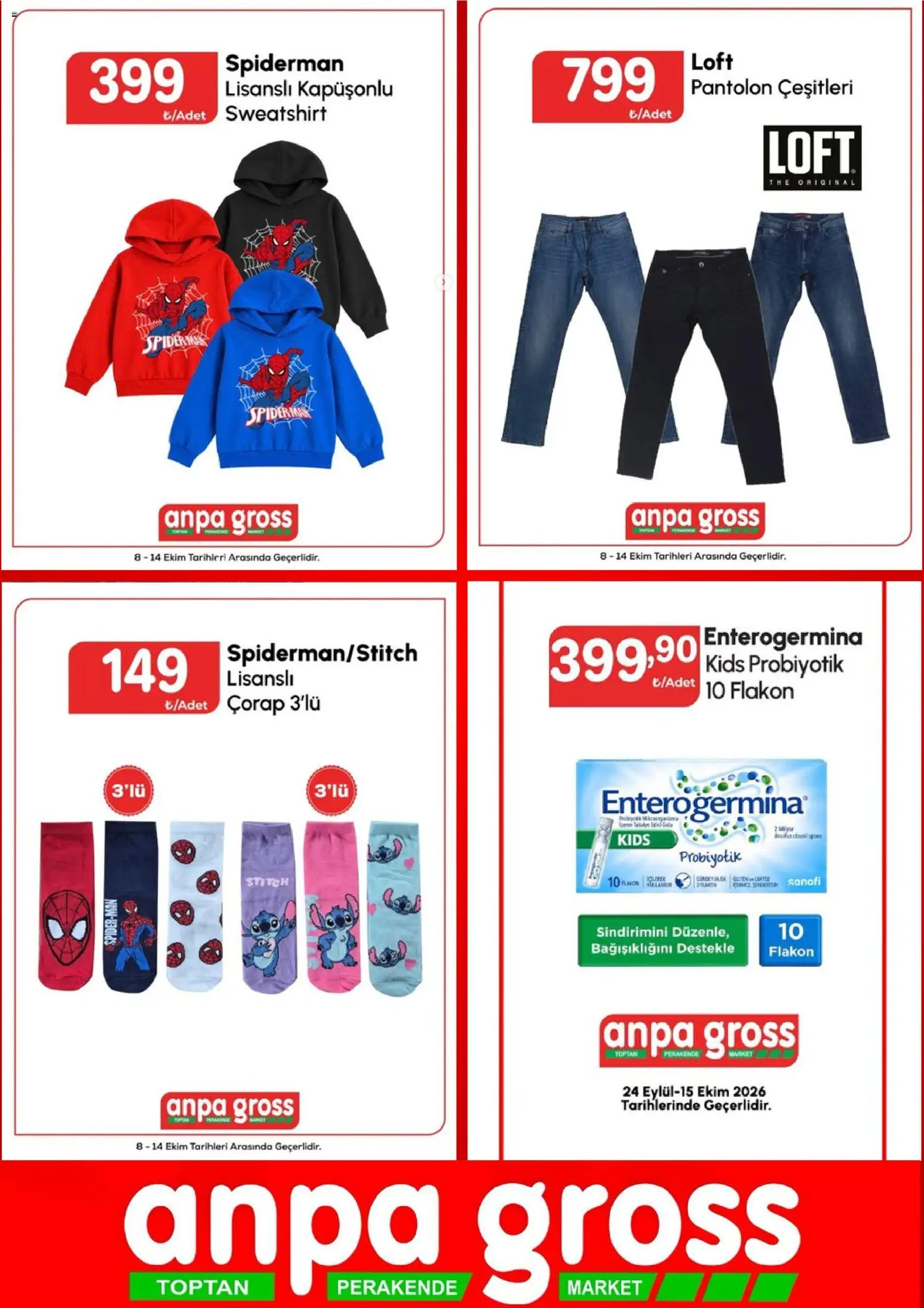 Anpa Gross Katalog - 08 Ekim 2026 tarihinden itibaren geçerlidir | Sayfa: 6 | Ürünler: Pantolon, Çorap