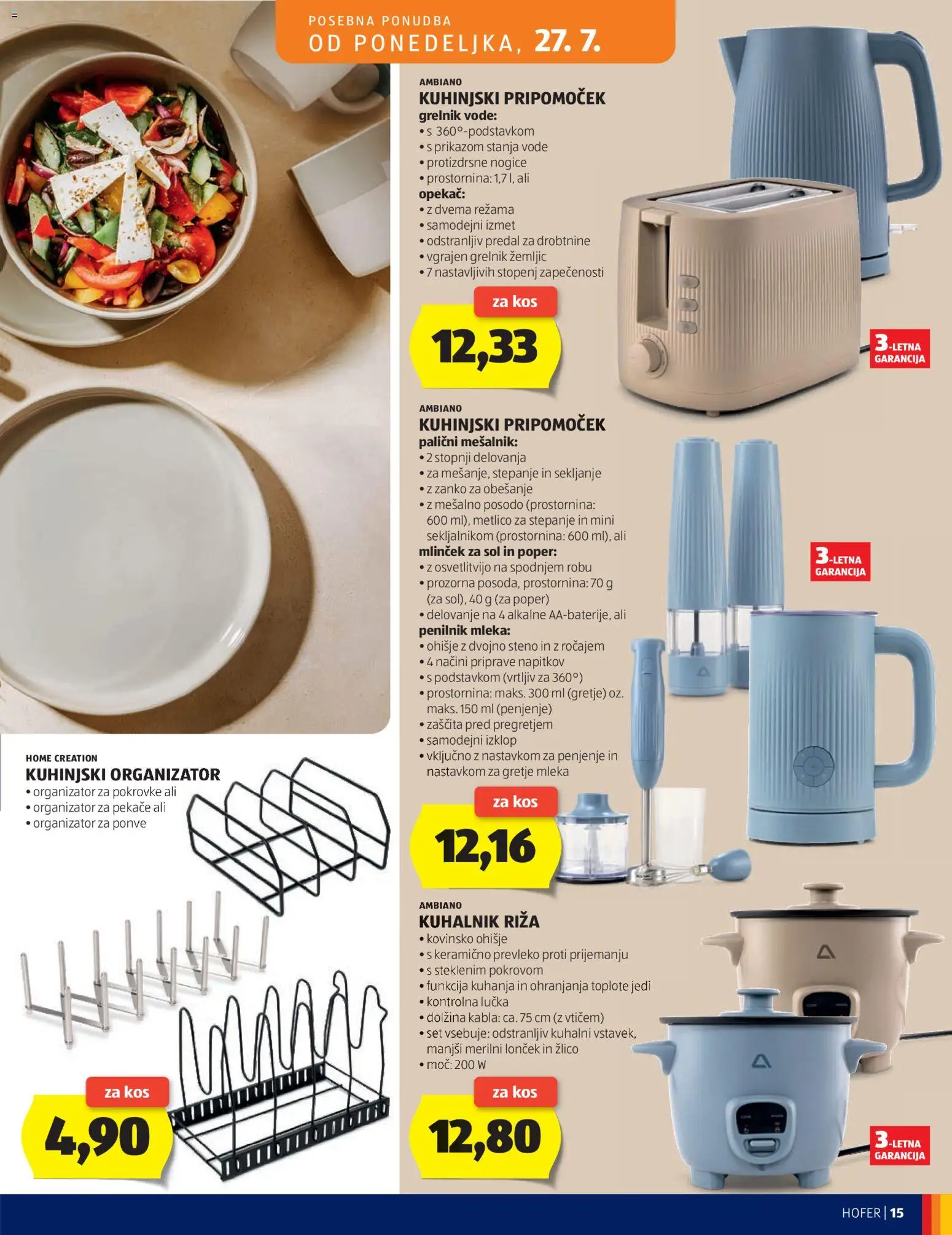 Hofer SI katalog | vrijedi od 22.07.2026 | Stranica: 15 | Proizvodi: Riža, Sol