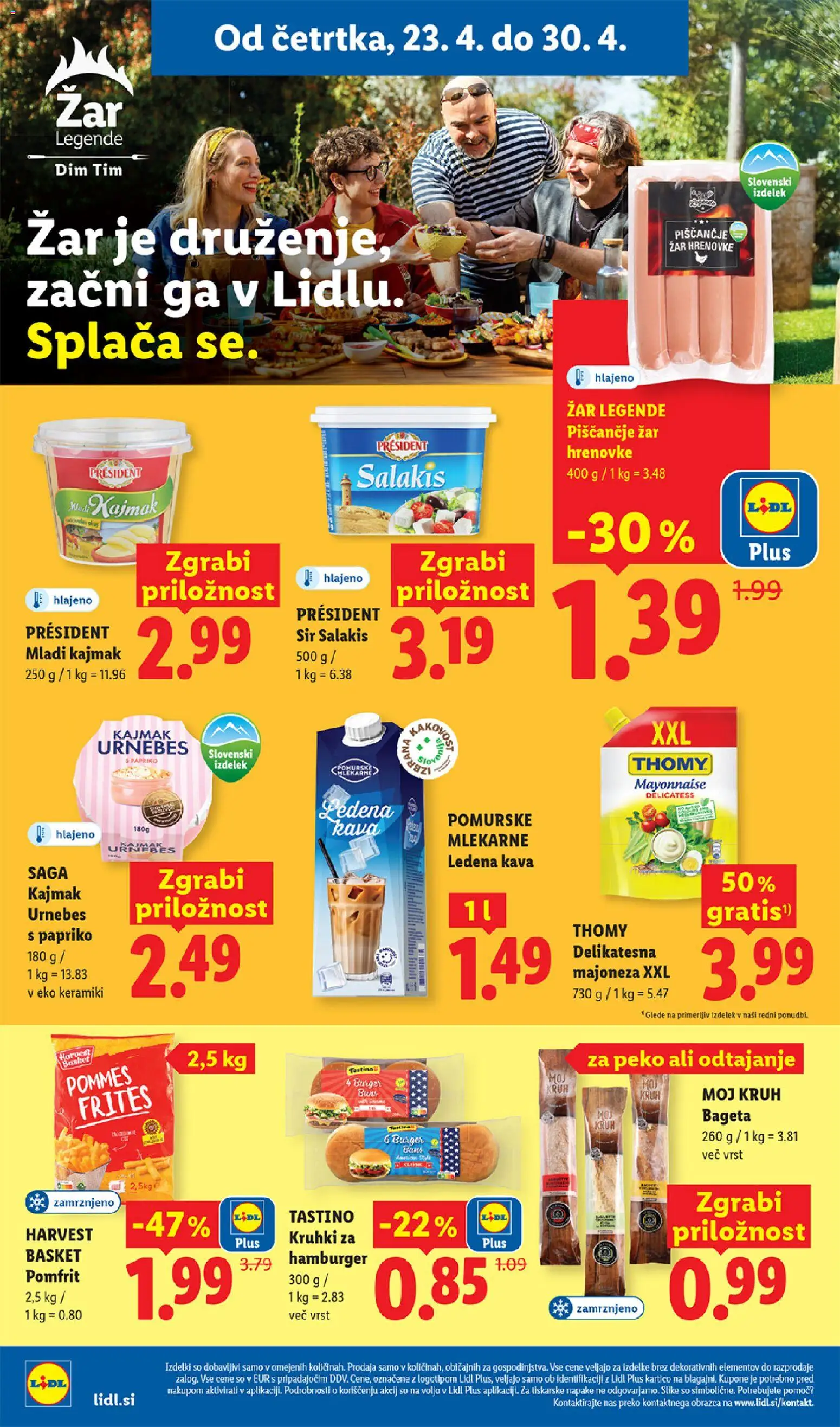 Novi Lidl katalog ponudbe – veljaven od 23.04.2026 | Stran: 10 | Izdelki: Zar, Sir, Kava, Majoneza
