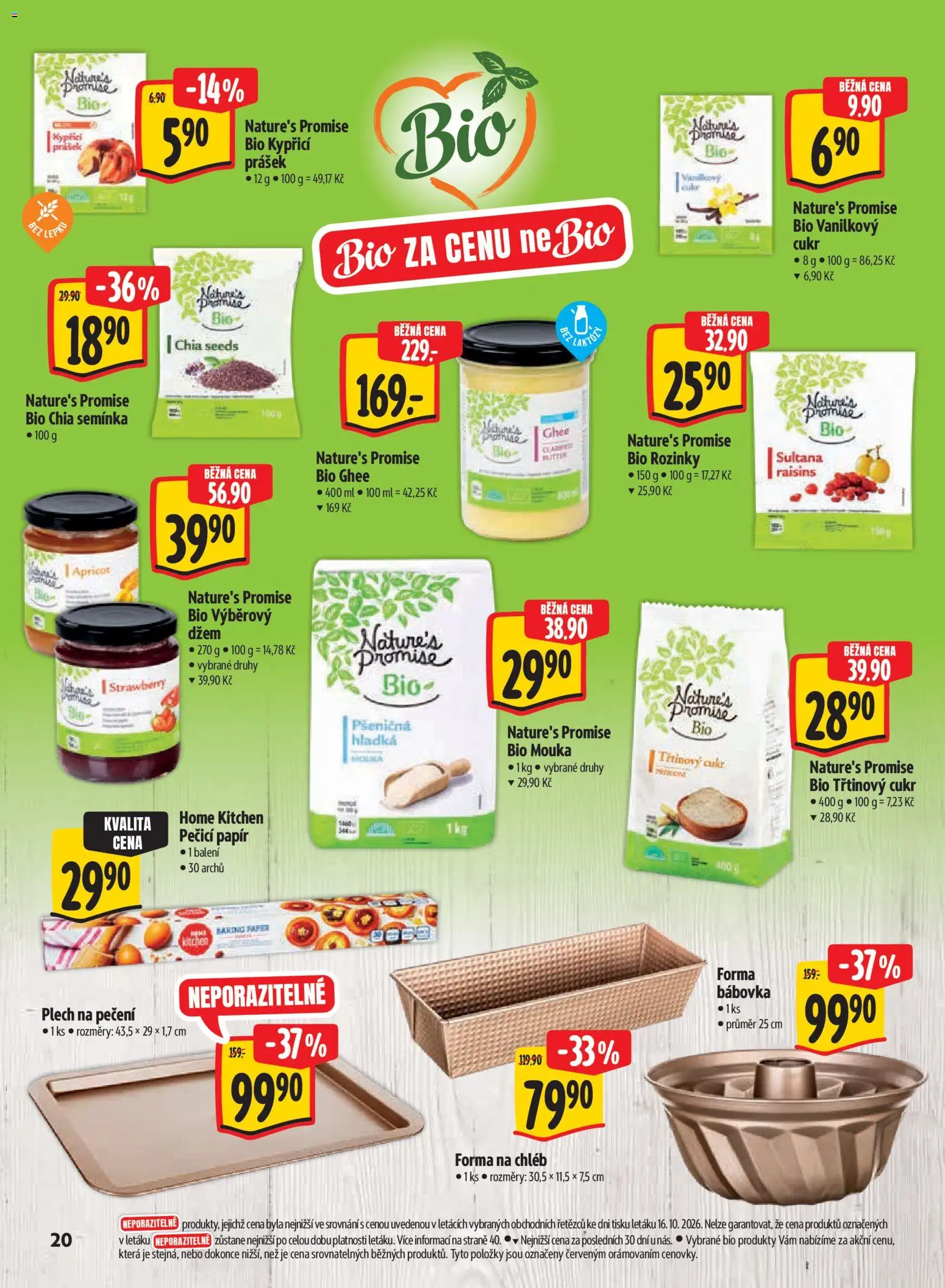 Albert leták - Hypermarket Kouzlo Vánoc od 29.10.2026 | Strana: 20 | Produkty: Rozinky, Mouka, Semínka, Chia semínka