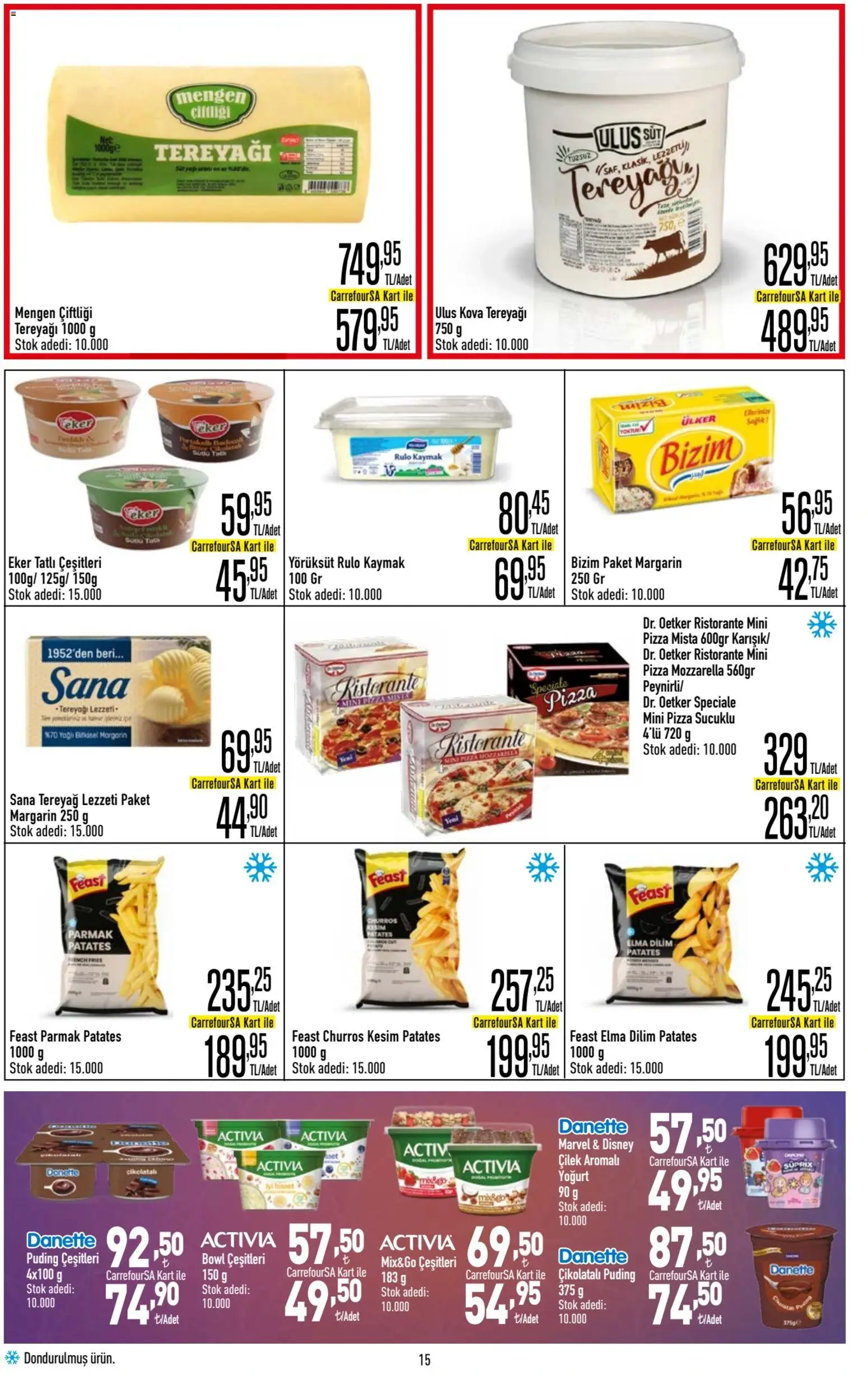CarrefourSA Katalog - 18.05.2026 tarihinden itibaren geçerlidir | Sayfa: 15 | Ürünler: Süt, Tereyağı, Yoğurt, Çilek