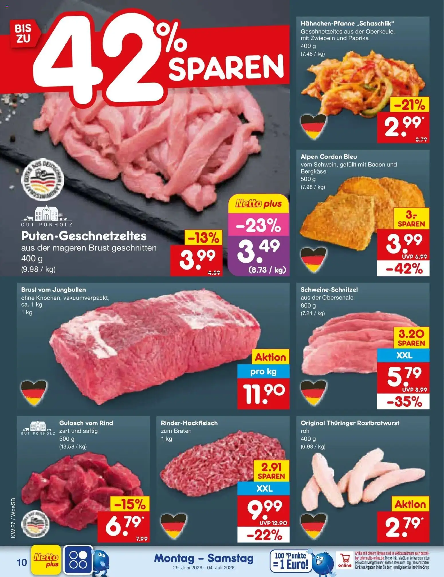 Netto Marken-Discount Prospekt Gemmingen – gültig ab 29.06.2026 | Seite: 14 | Produkte: Zwiebeln, Paprika, Gulasch