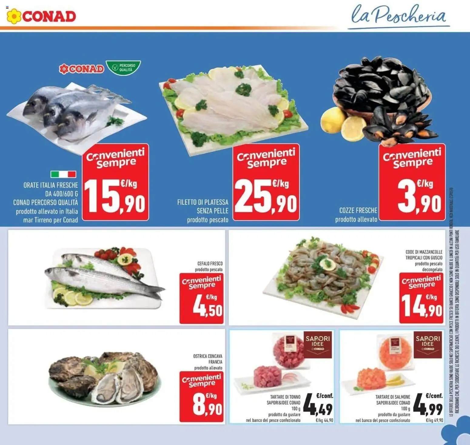 Volantino Conad del 03.06.2026 | Pagina: 15 | Prodotti: Salmone, Pesce, Cozze, The