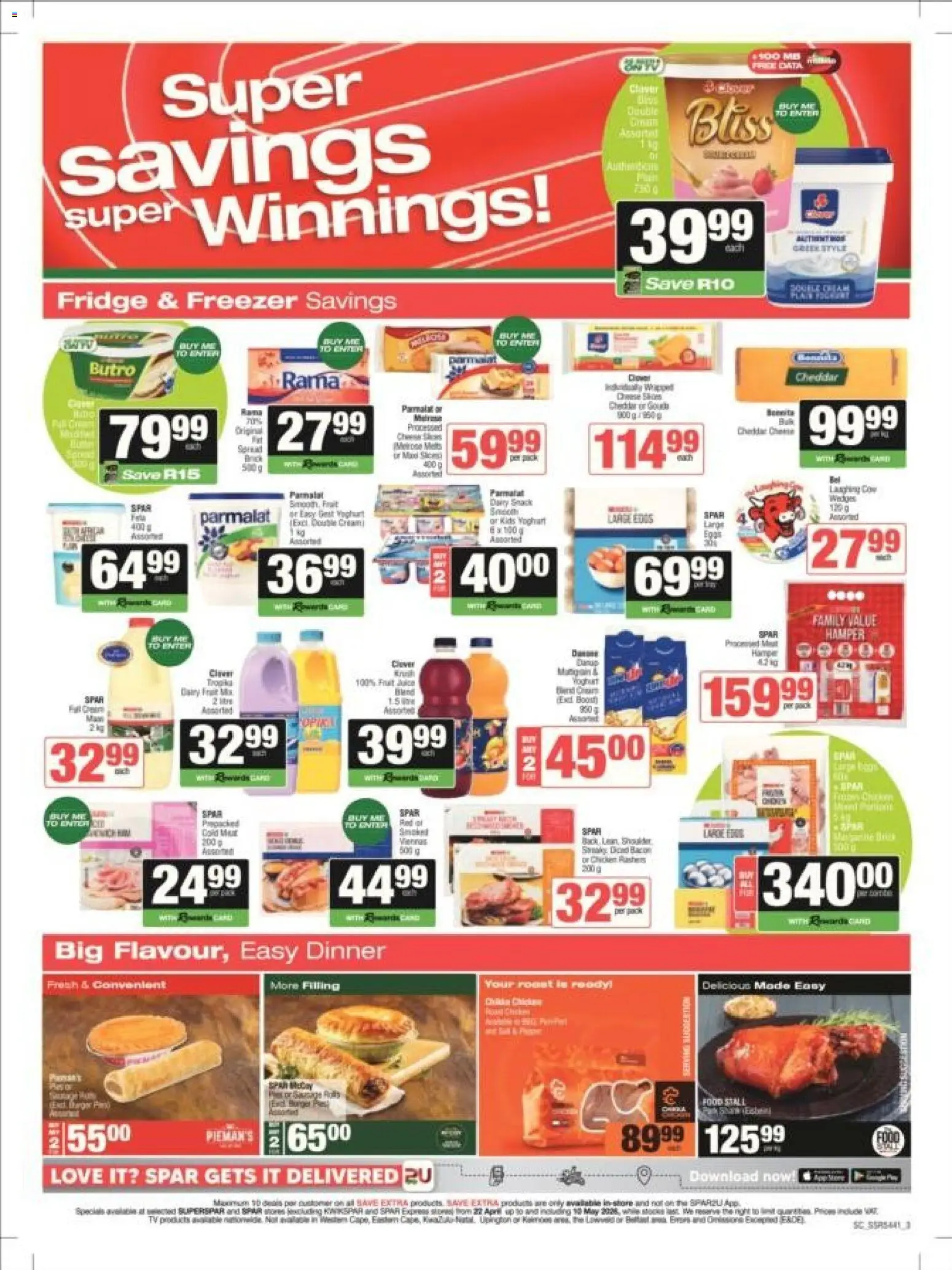 New Spar catalogue – valid from 22.04.2026 | Page: 3 | Products: Data, Freezer, Chicken, Fruit