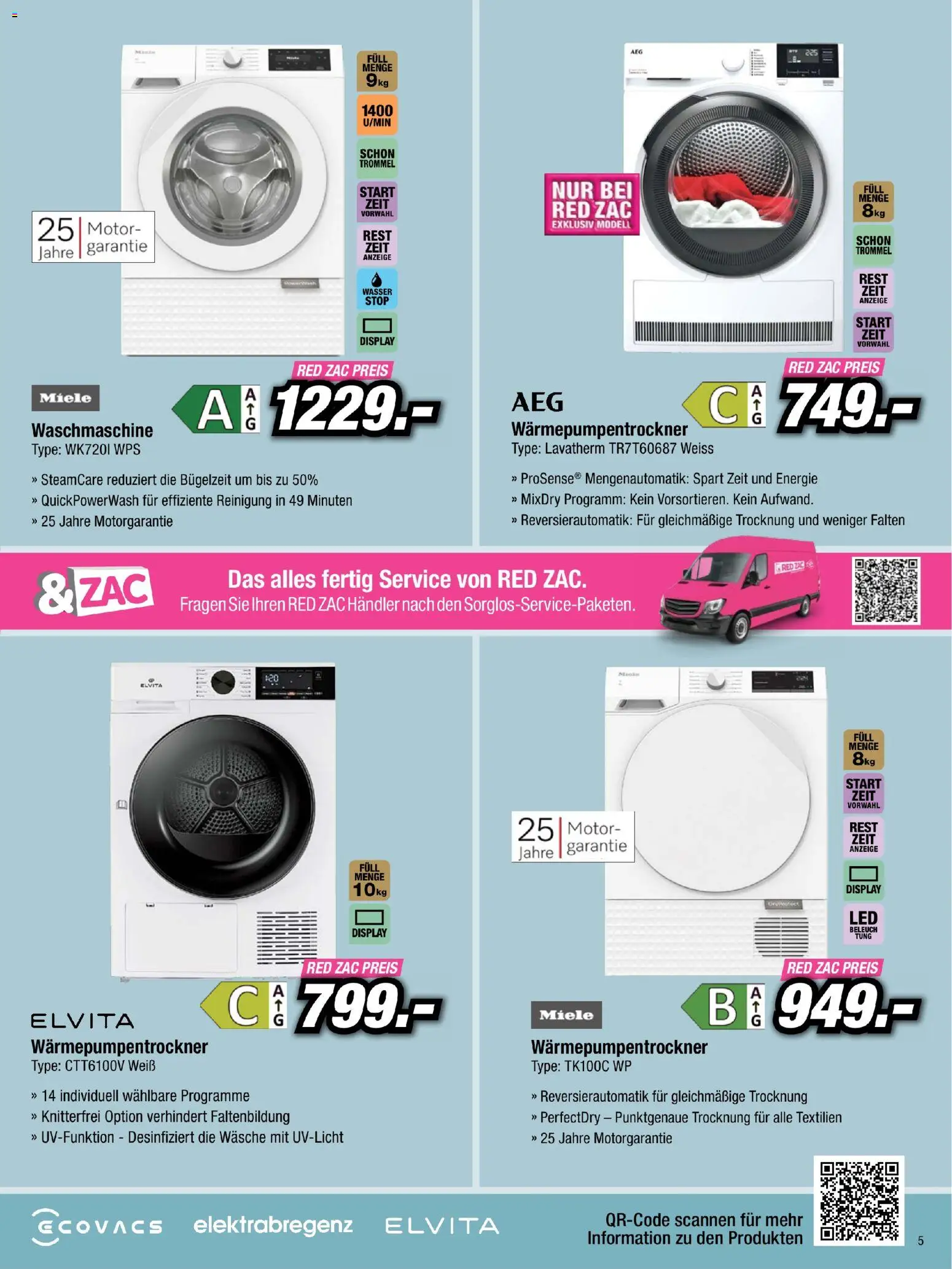RED ZAC NÖ-Süd & Bgld. gültig ab 25.10.2026 | Seite: 5 | Produkte: Wasser, Waschmaschine