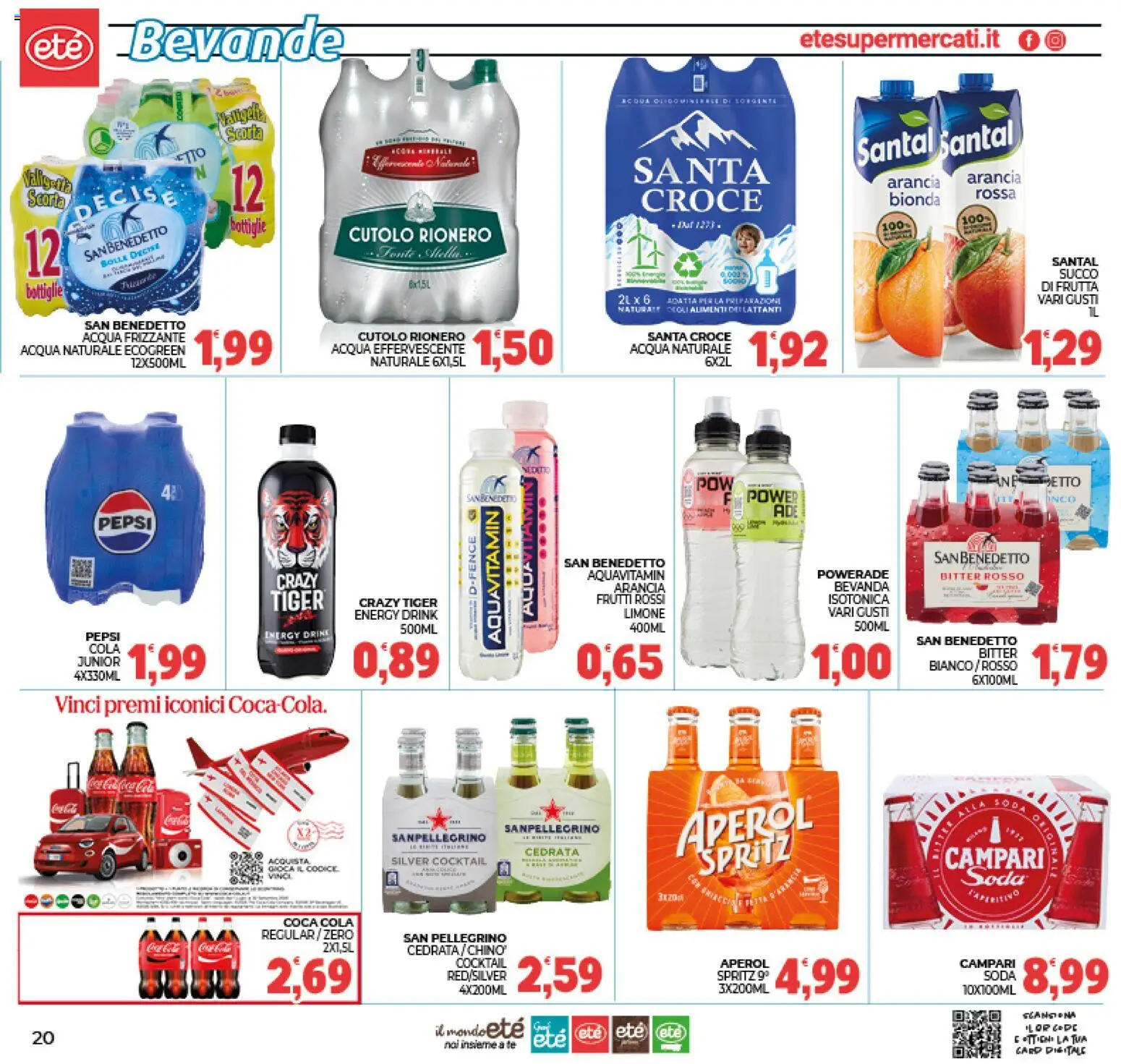 Volantino Eté del 19/08/2026 | Pagina: 20 | Prodotti: Limone, Arancia, Pepsi, Succo di frutta