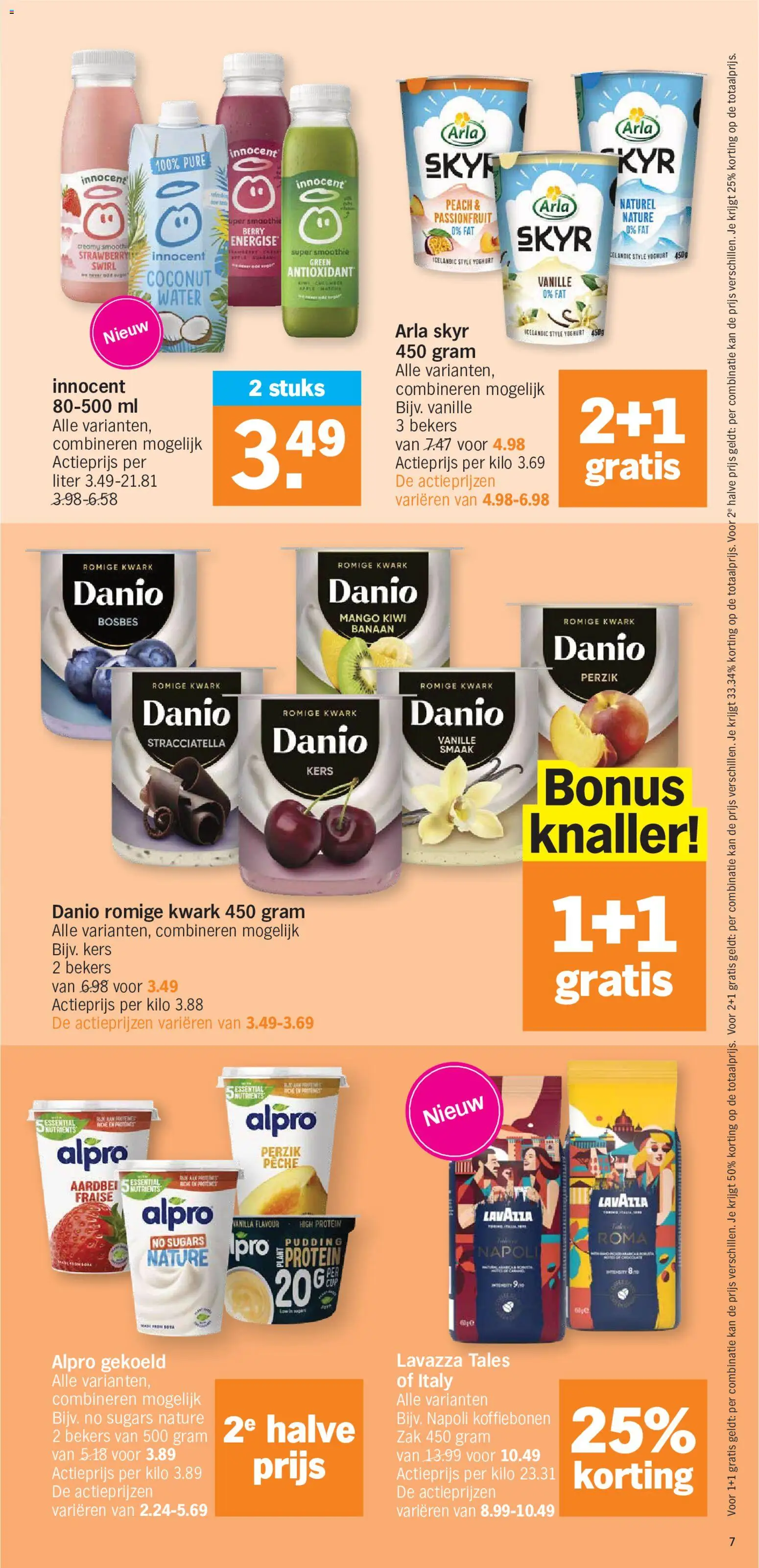 {H1} | Pagina: 7 | Producten: Kwark, Lavazza, Zak, Banaan