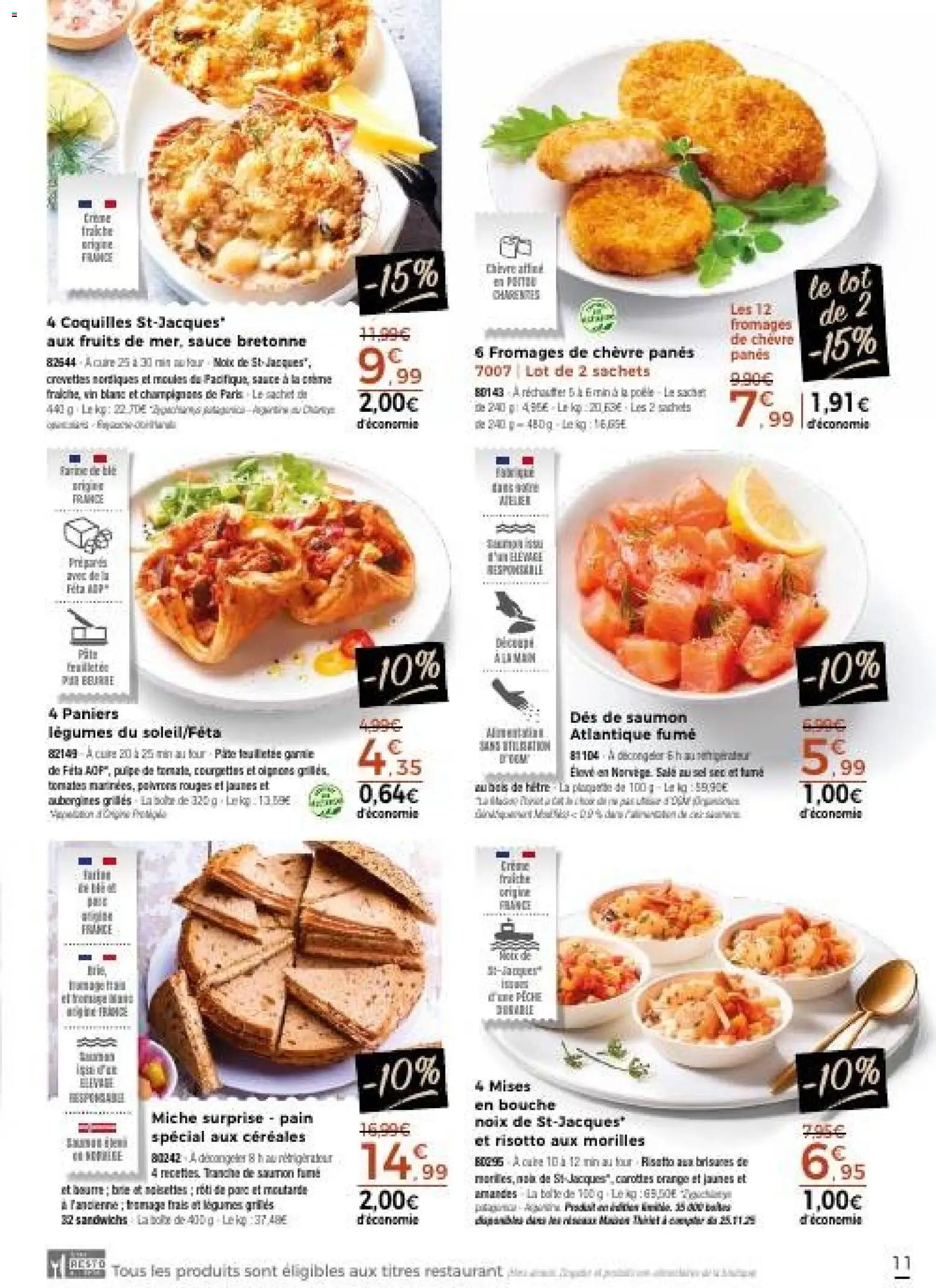 {H1} | Page: 11 | Produits: Orange, Réfrigérateur, Saumon fumé, Amandes